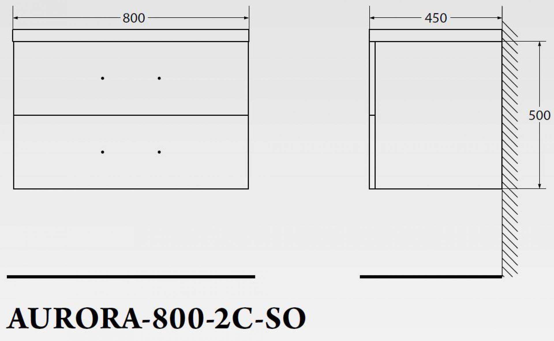 Тумба для комплекта Belbagno Aurora-800-2C-SO-CP