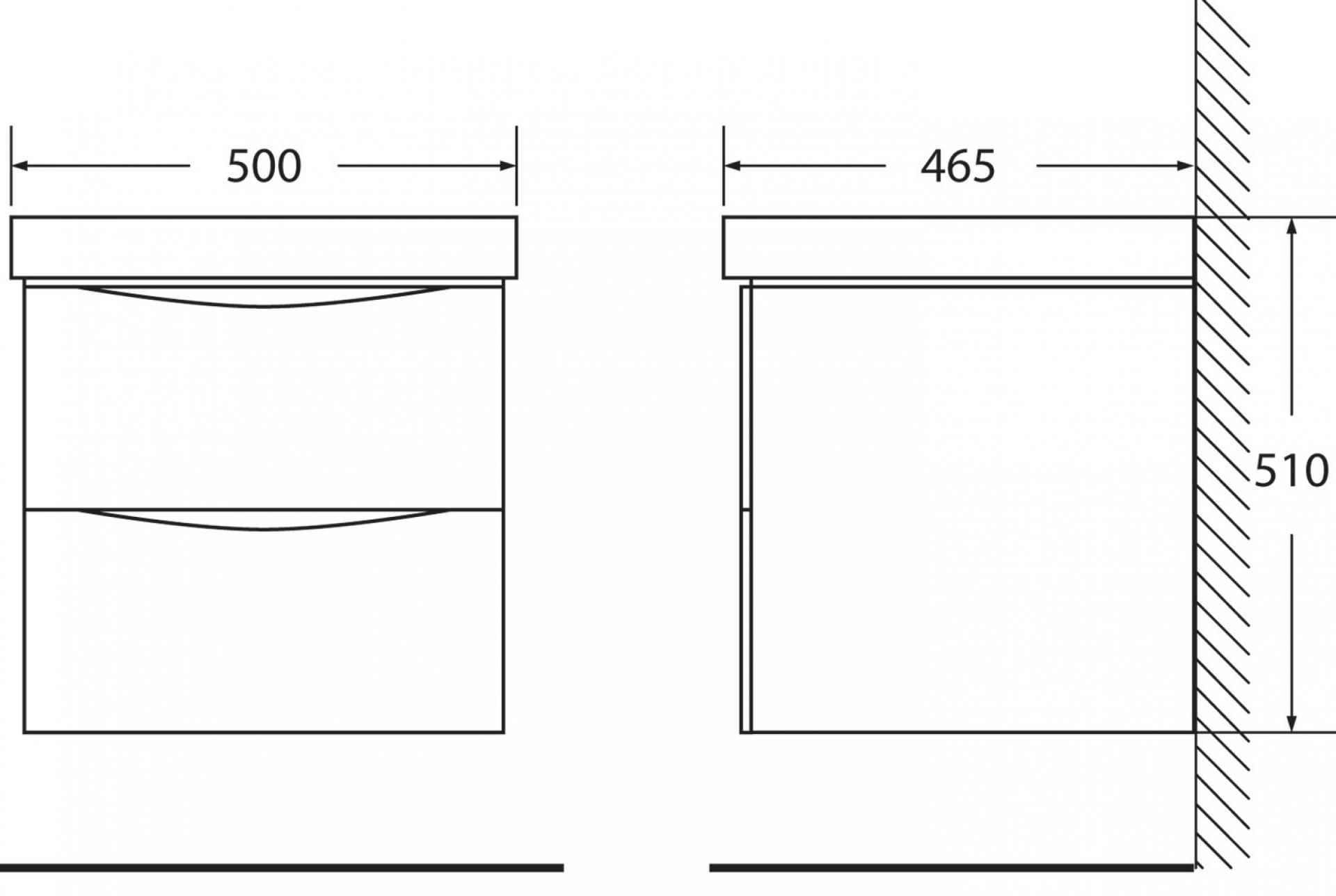 Тумба с раковиной BelBagno Fly 50 bianco lucido