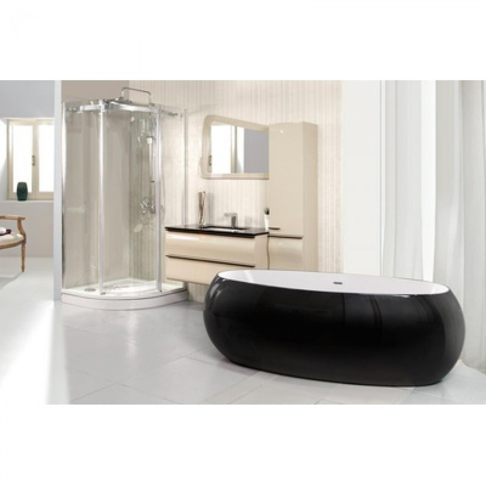 Акриловая ванна 180х90 см BelBagno BB18-NERO/BIA