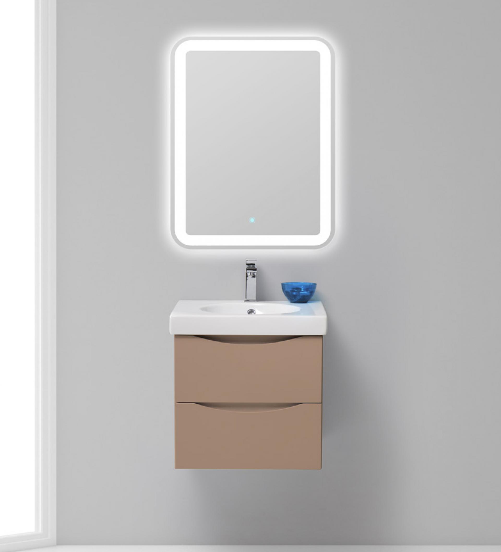 Тумба с раковиной BelBagno Fly 50 cappuccino lucido