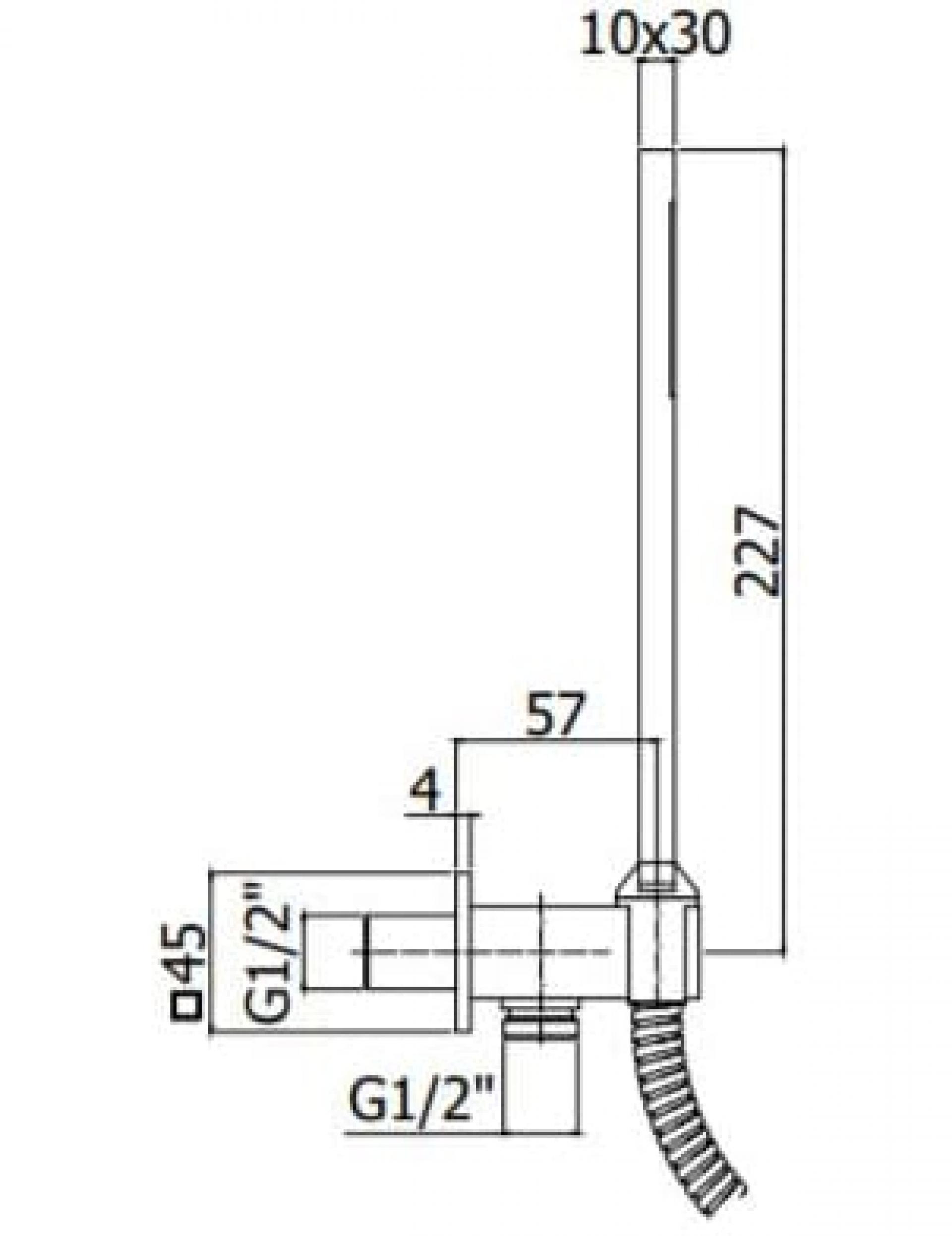 Душевой гарнитур Cezares CZR-DEFA4-BIO, белый