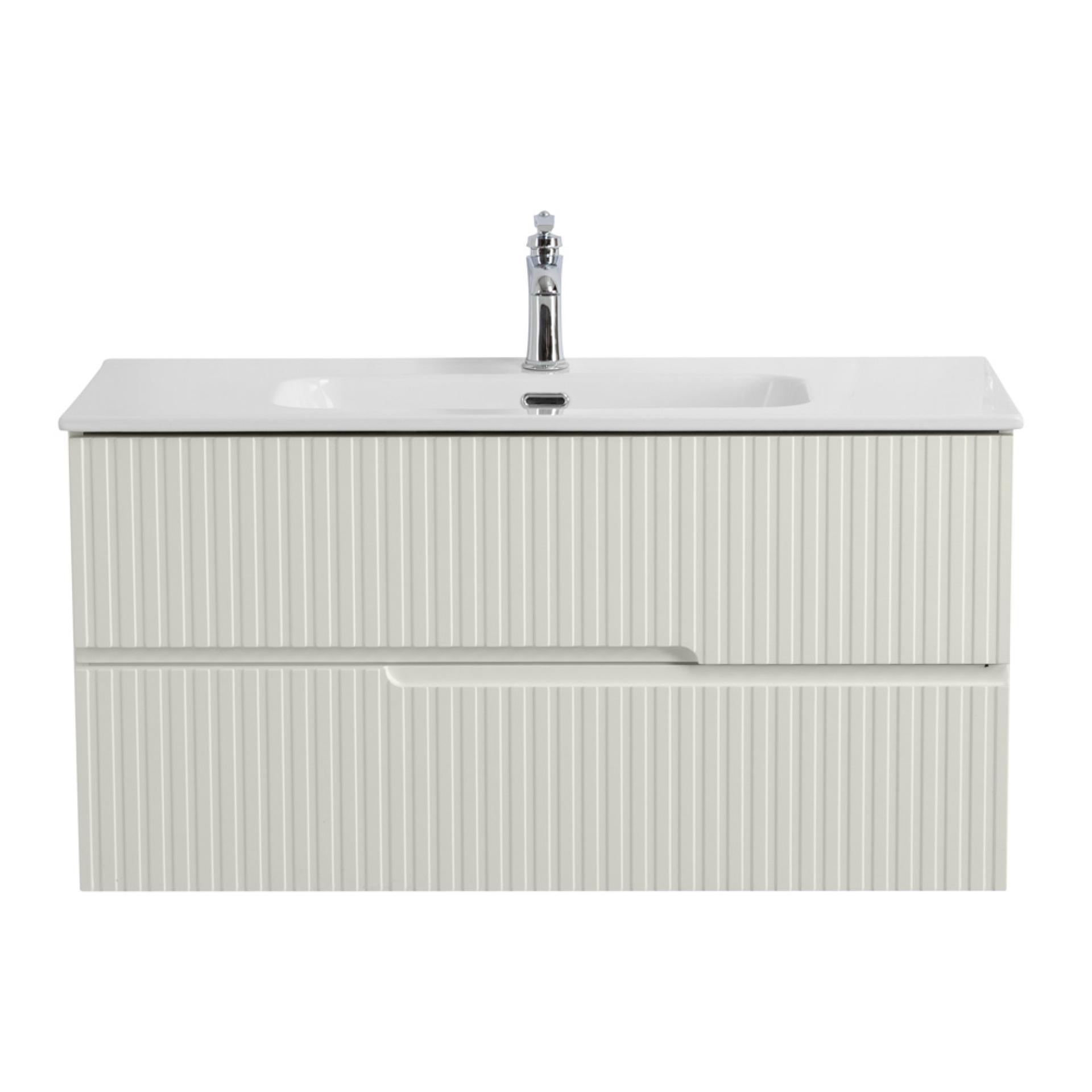 Тумба под раковину Cezares Duet-n 100 DUET-N-1000-2C-SO-AS-P альпака брашированная