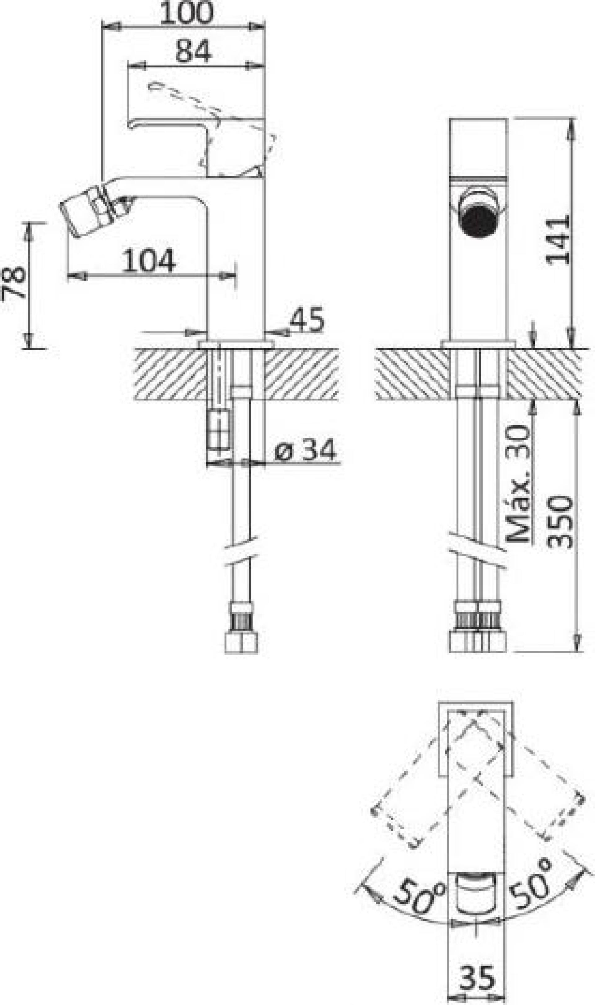 Смеситель для биде Cezares PORTA-BS1-BIO, белый