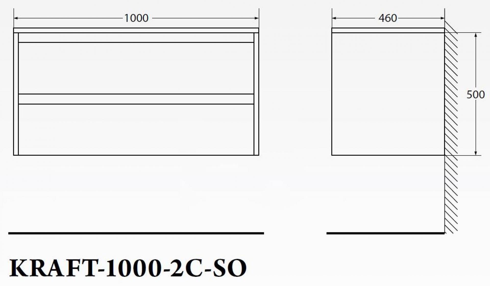 Тумба для комплекта BelBagno Kraft-1000-2C-SO-RGB