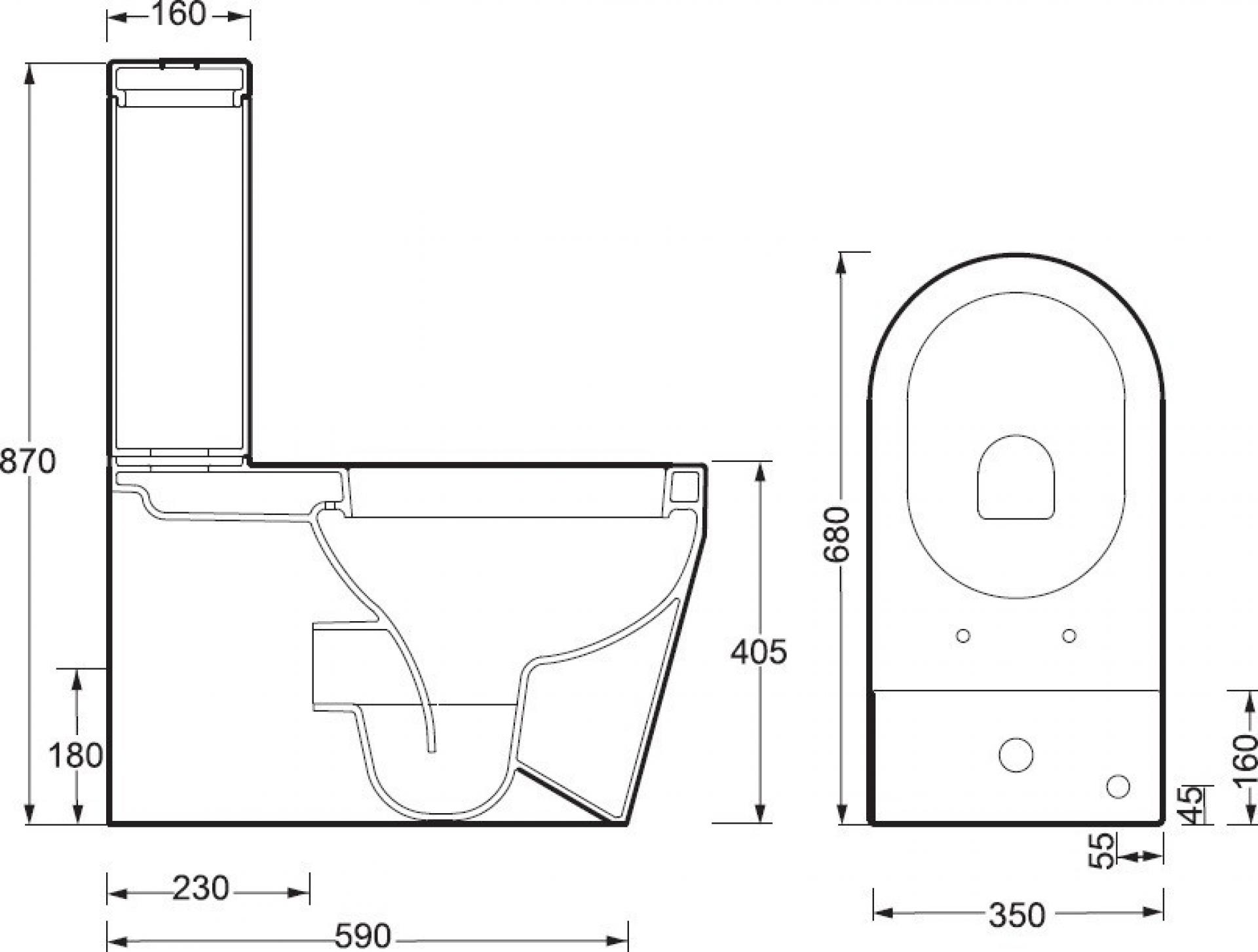 Чаша для унитаза-компакта BelBagno Genius BB541CP