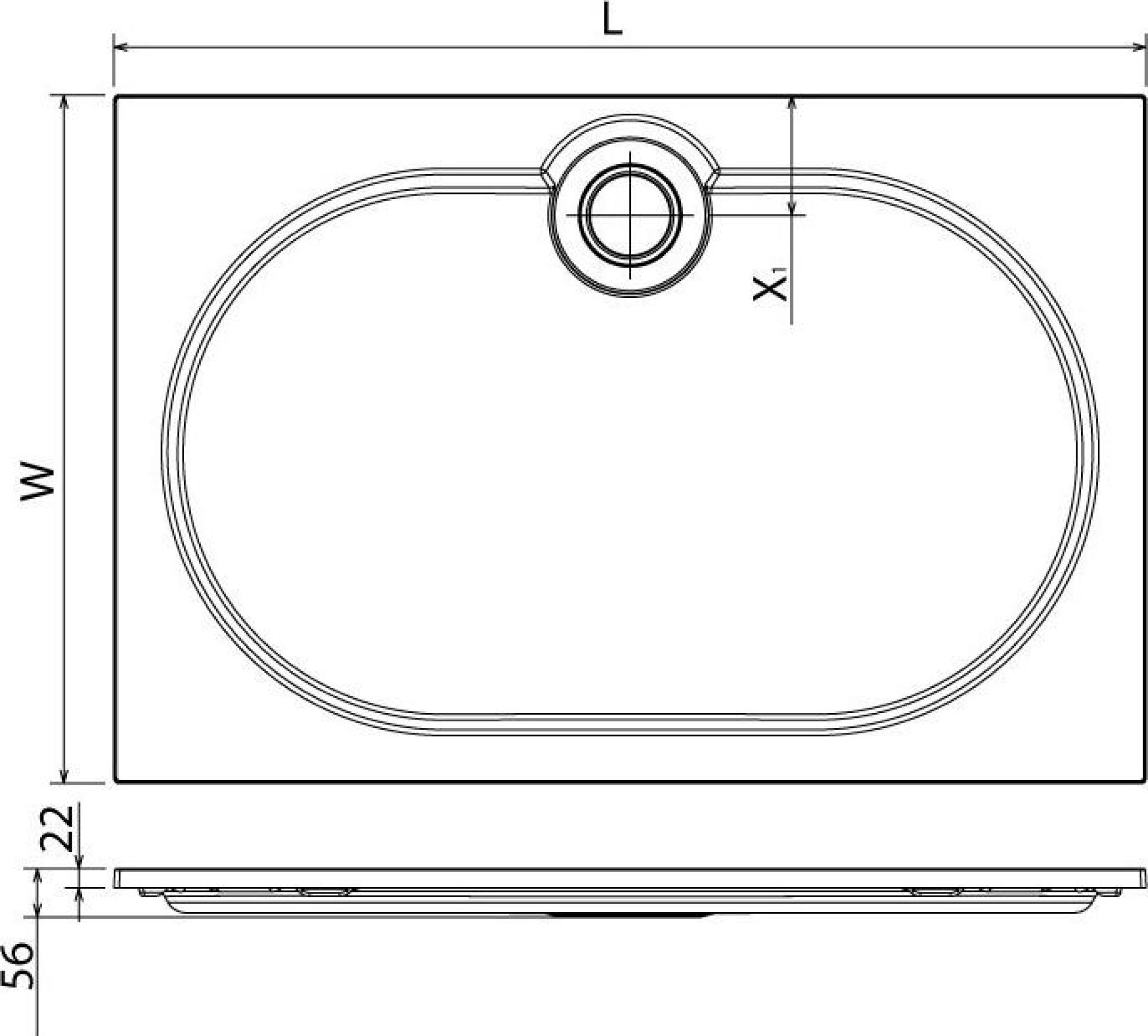 Поддон для душа Cezares TRAY-S-AH-120/80-56-W