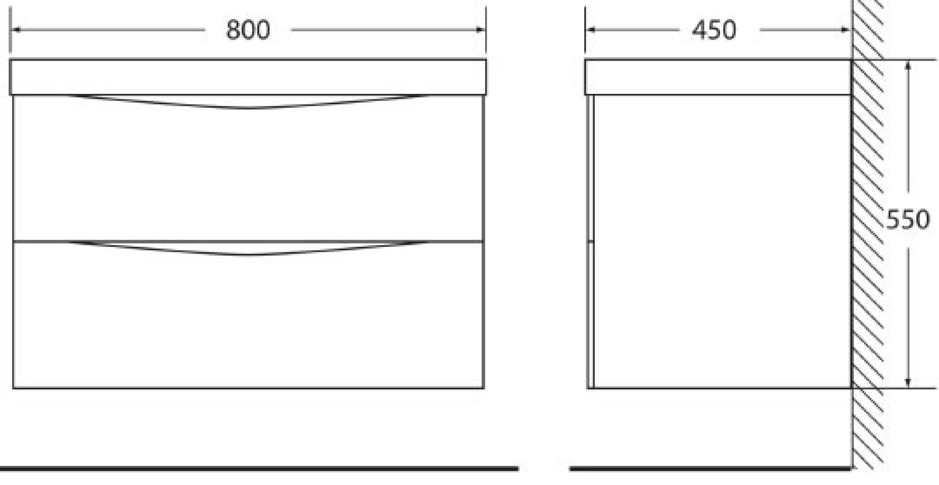 Тумба для комплекта BelBagno MARINO-800-2C-SO-PM-P patinato mirto