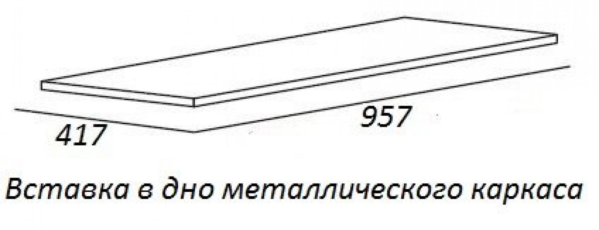 Полка в дно металлического каркаса 96 см Cezares CADRO-100-MENS-NERO, черный