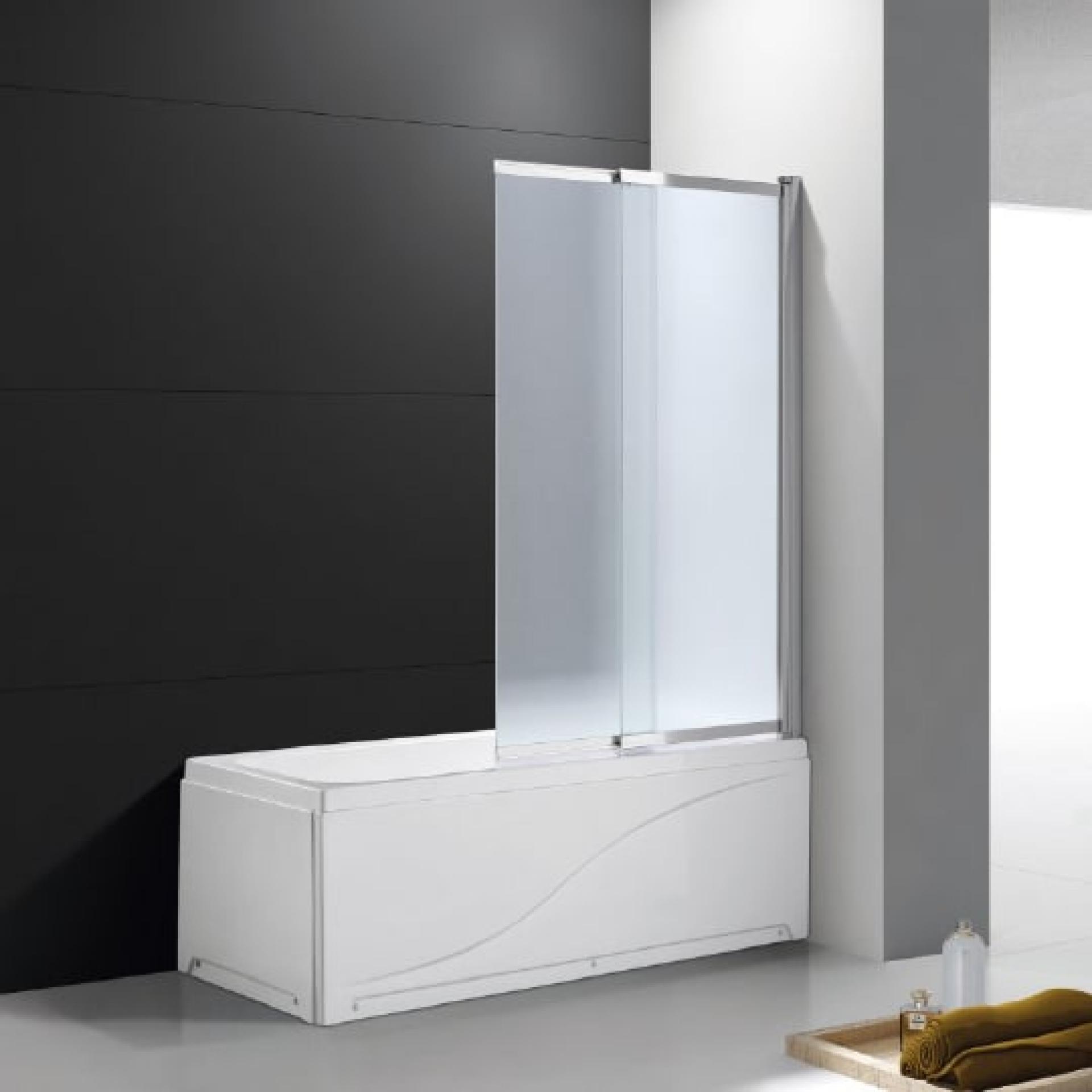 Шторка на ванну Cezares SLIDER-VF-11-100/150-P-Cr стекло рифленое