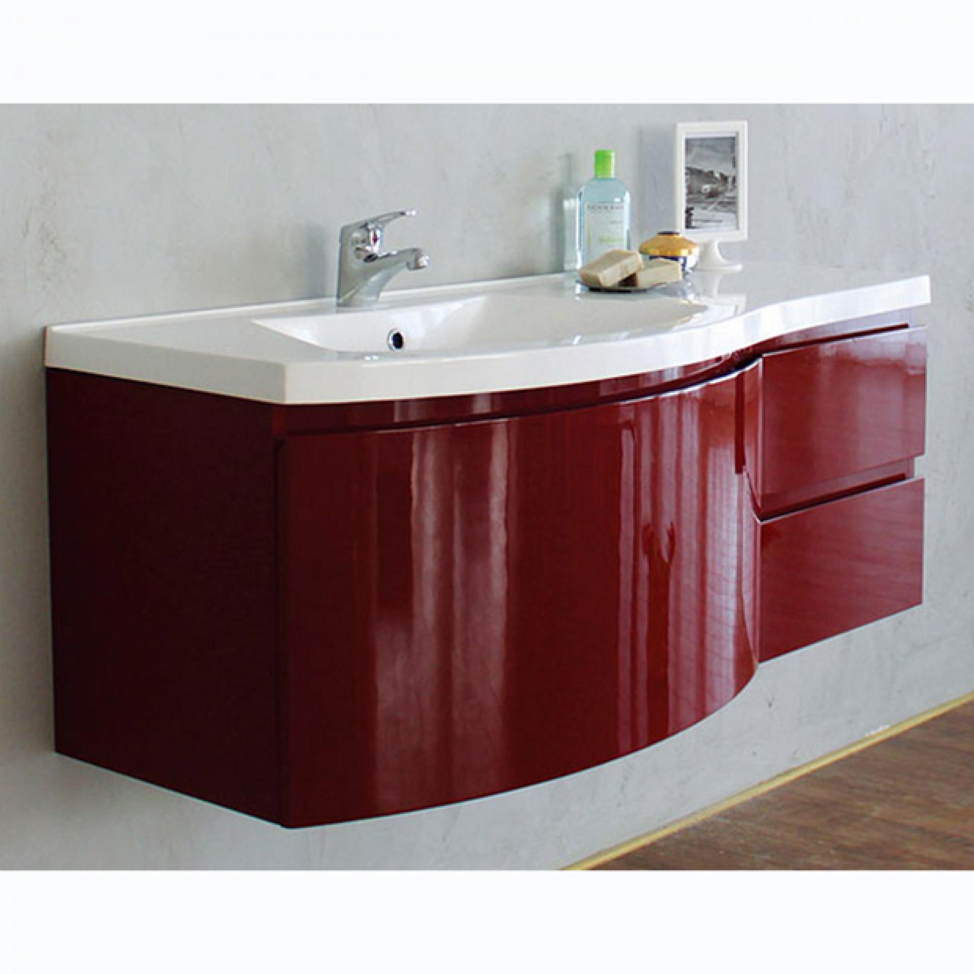 Тумба для комплекта BelBagno PROSPERO-1200-3C-SO-RB-LEFT rosso brilliante