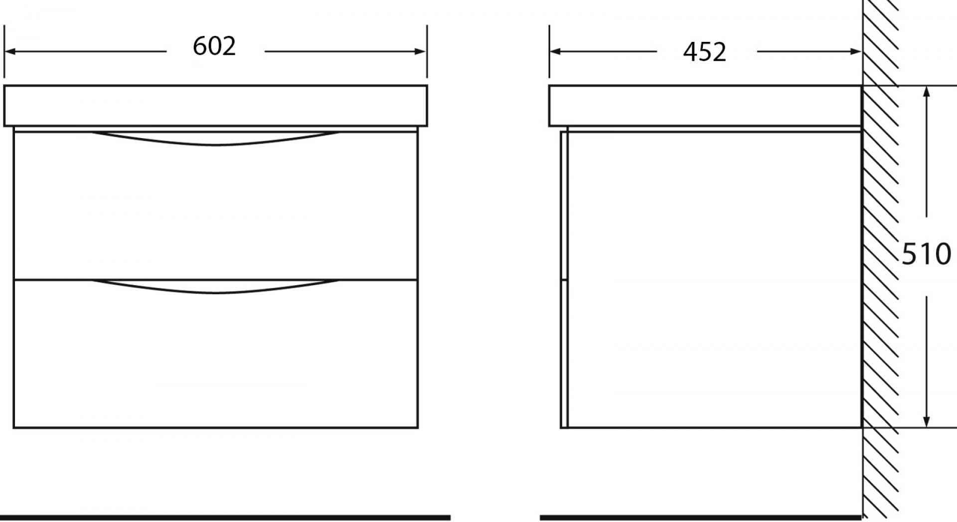 Тумба для комплекта BelBagno Fly 60 cappuccino lucido