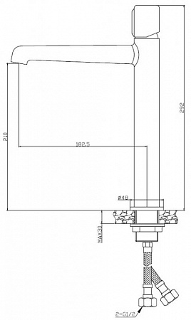 Комплект раковина San More Aelia SMS971904 + смеситель BelBagno Uno UNO-LMC-CRM