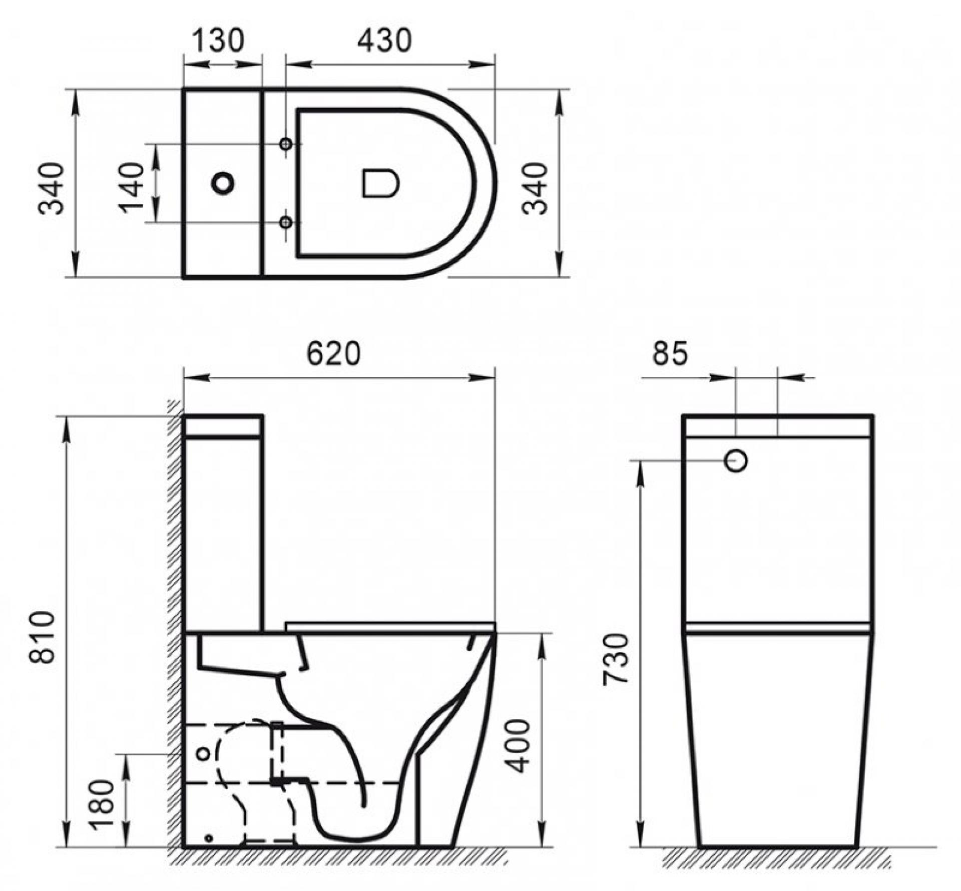 Чаша для унитаза-компакта BelBagno Sfera-TR BB2128CPR