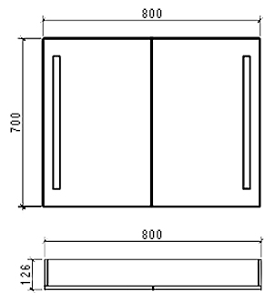 Зеркало-шкаф BelBagno SPC-2A-DL-BL-800