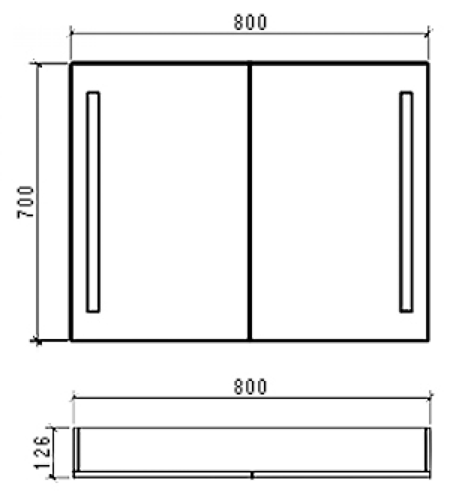 Зеркало-шкаф BelBagno SPC-2A-DL-BL-800