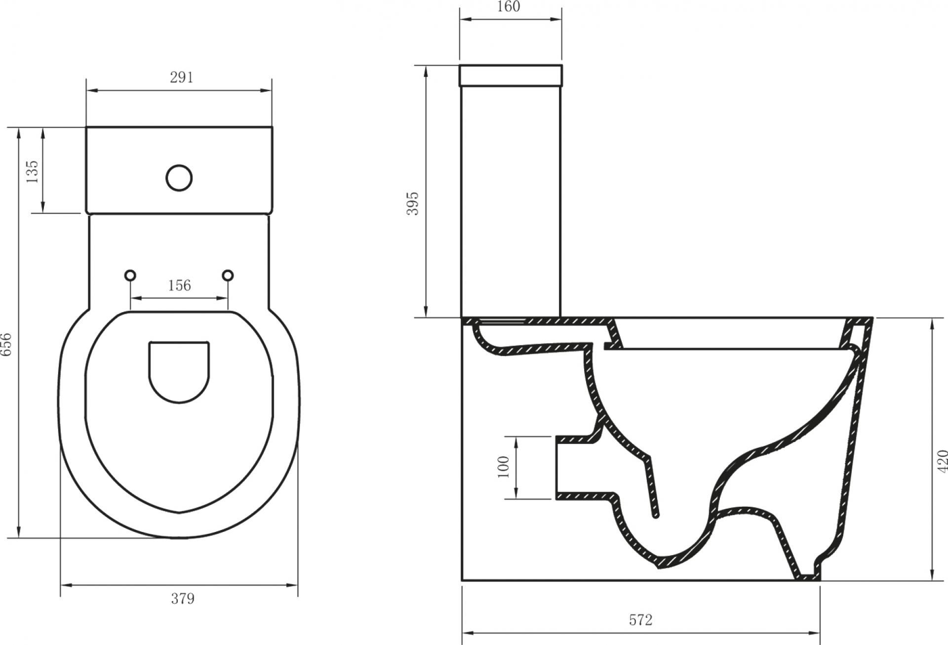 Унитаз-компакт BelBagno Sabrina BB122CP с бачком BB122T