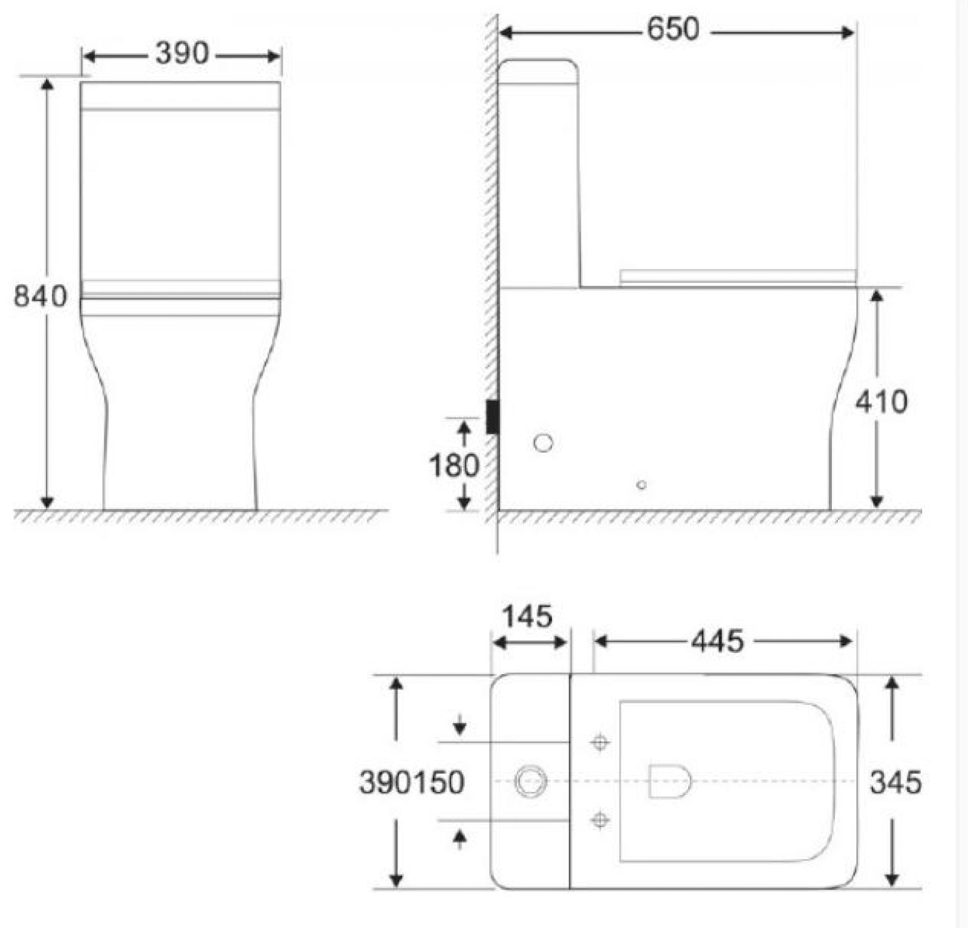 Чаша для унитаза-компакта BelBagno Romano BB248CPR-P