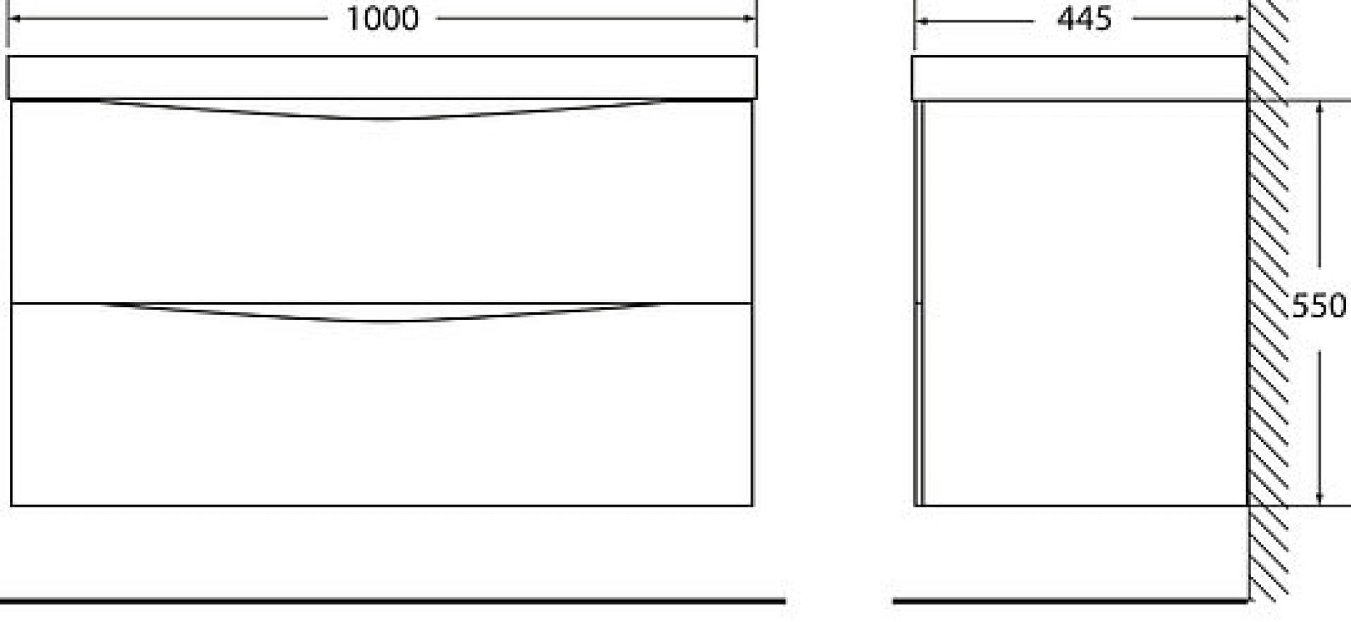 Тумба для комплекта BelBagno MARINO-1000-2C-SO-CTO-P cioccolato opaco