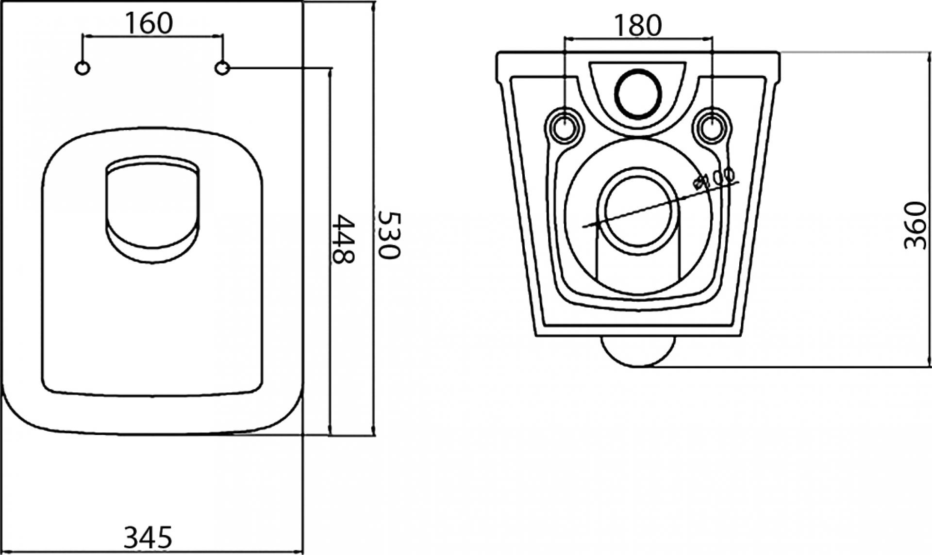 Унитаз подвесной BelBagno Dory BB522ACHR  безободковый