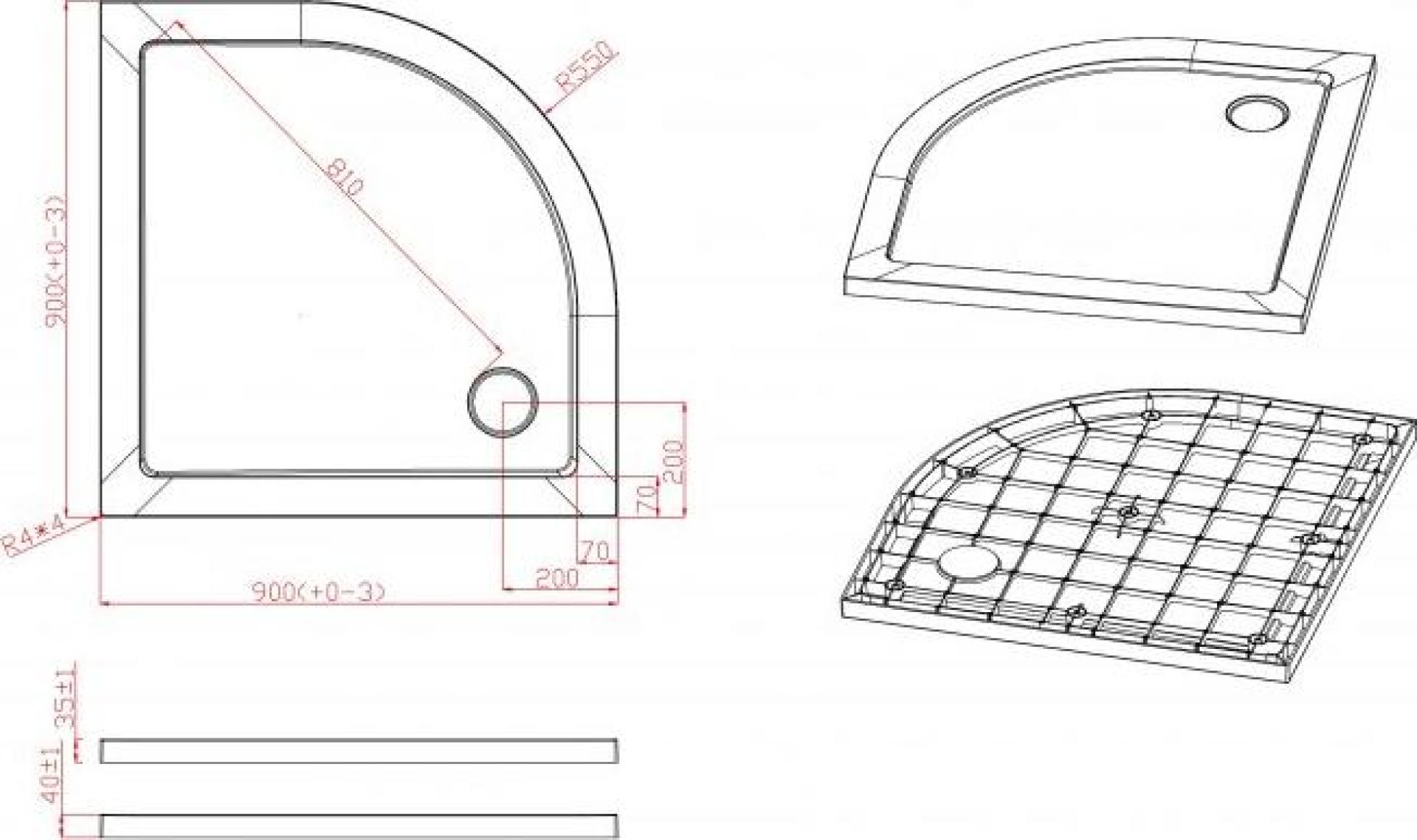 Экран для поддона Cezares TRAY-M-R-100-SCR