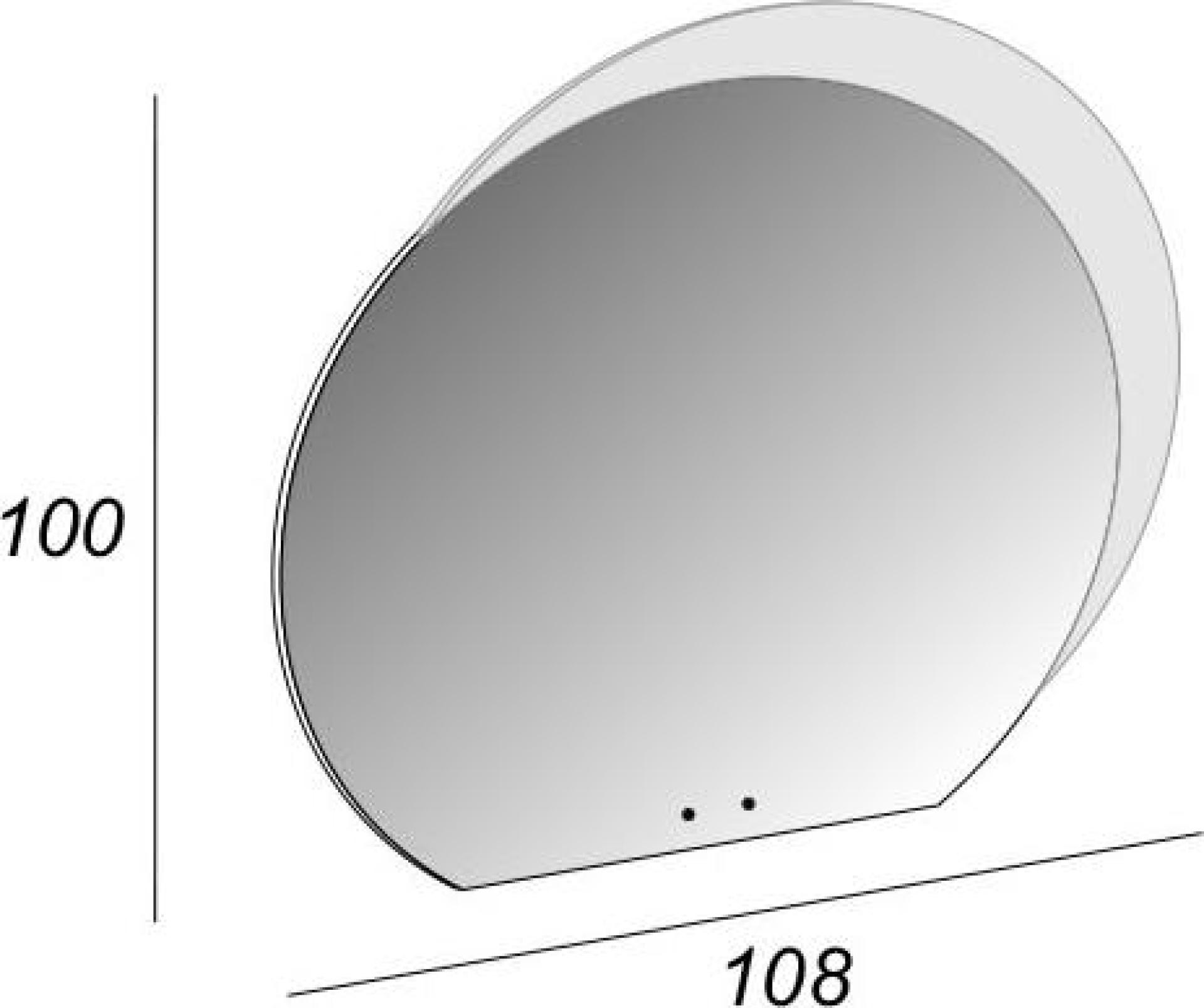 Зеркало Cezares 45010 c LED-подсветкой touch system bluetooth 108х100