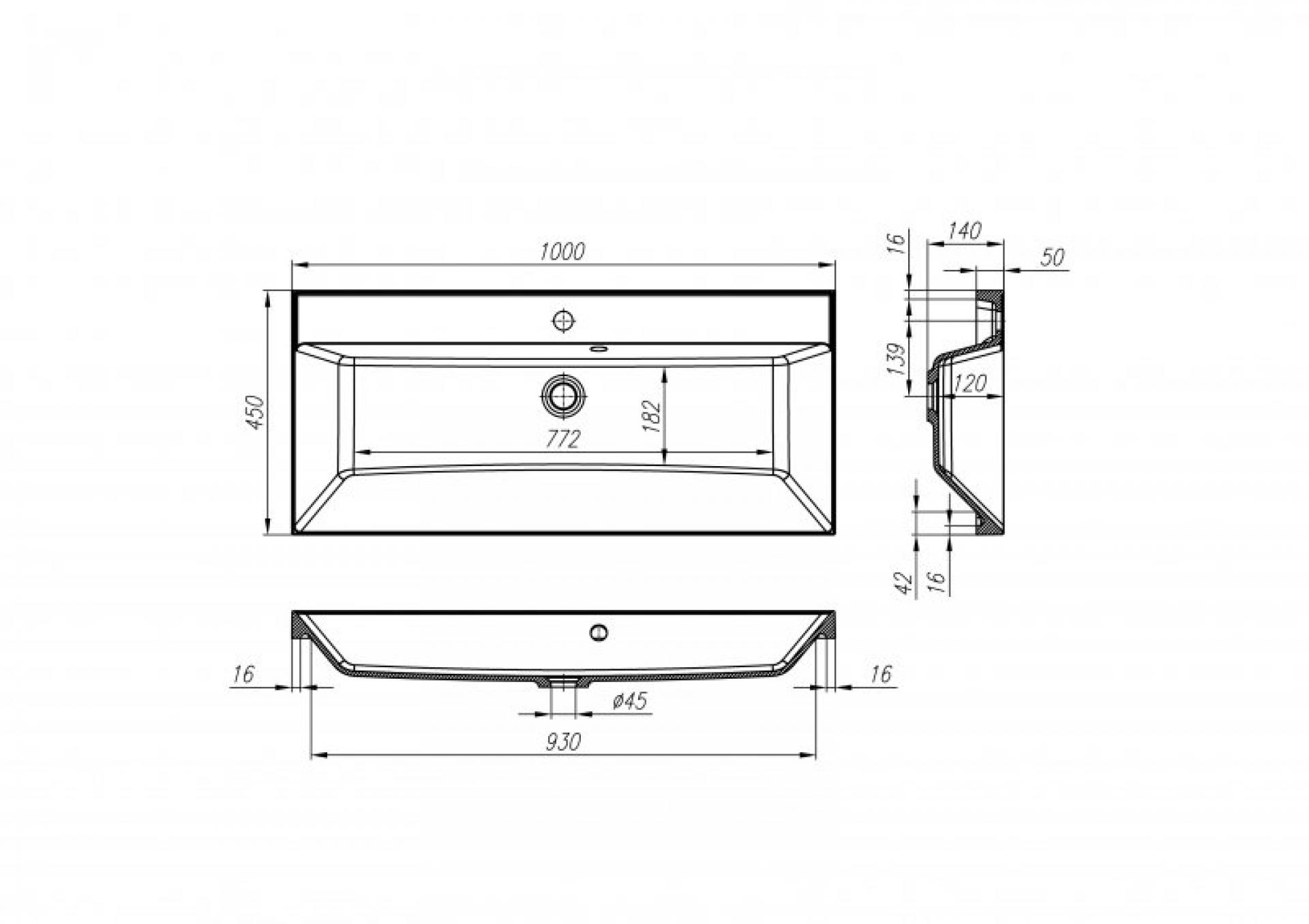 Раковина мраморная Belbagno BB1000/450-LV-MR-AST