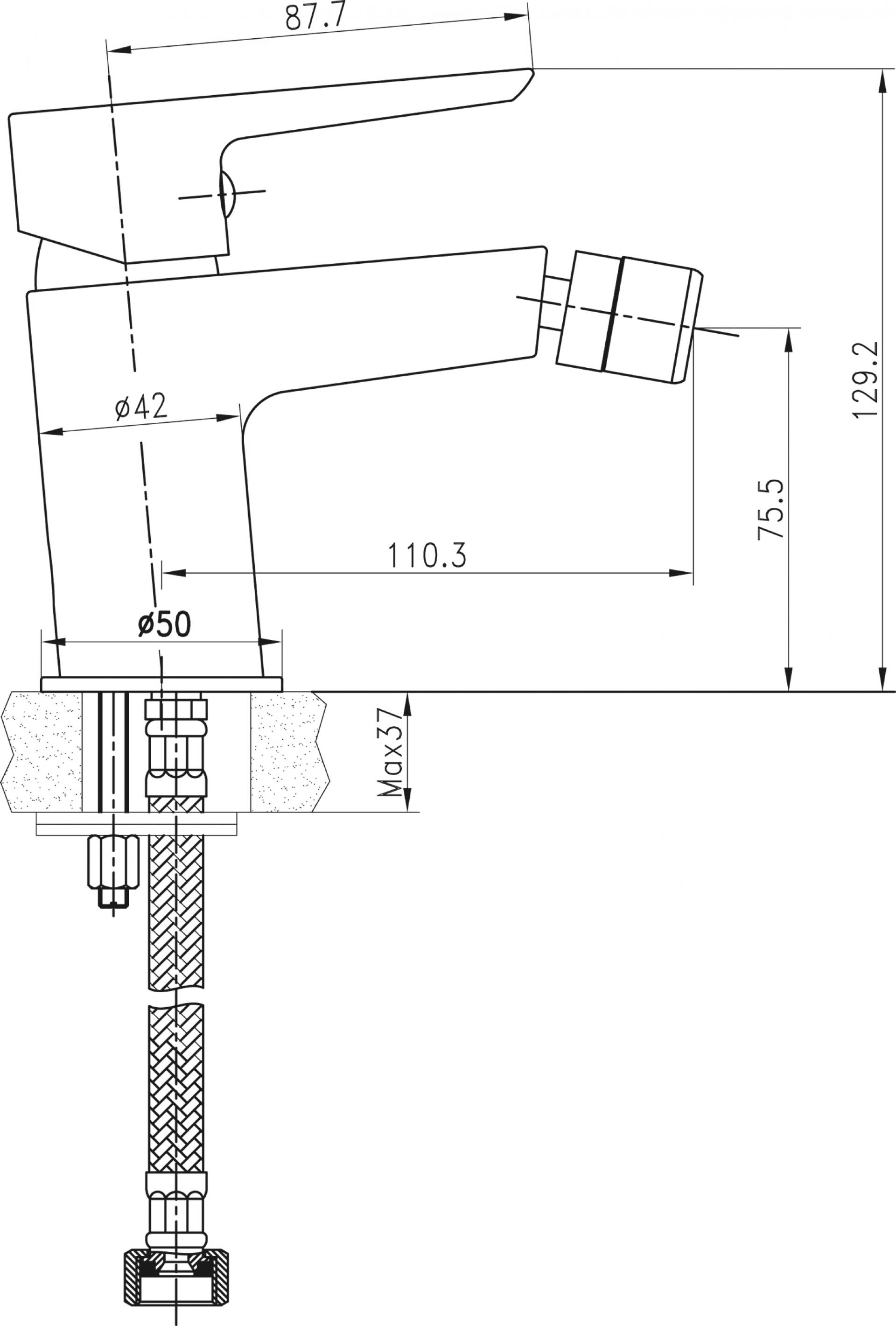 Смеситель BelBagno Rowena ROW BD CRM для биде