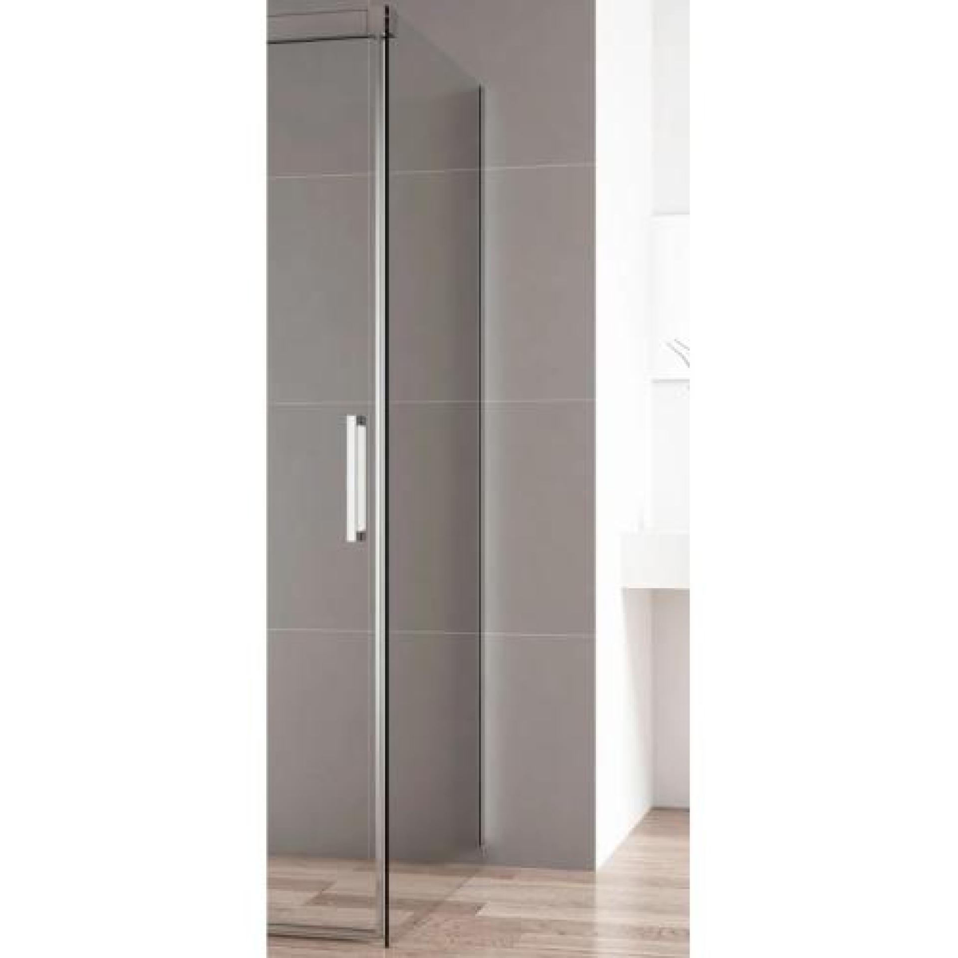 Перегородка душевая Cezares Duet soft-m 80 DUET SOFT-M-80-FIX-C-Cr профиль хром, стекло прозрачное