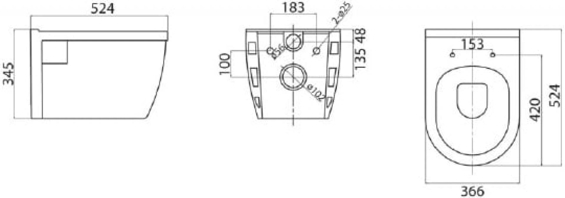 Унитаз подвесной BelBagno Loto BB070CHR безободковый