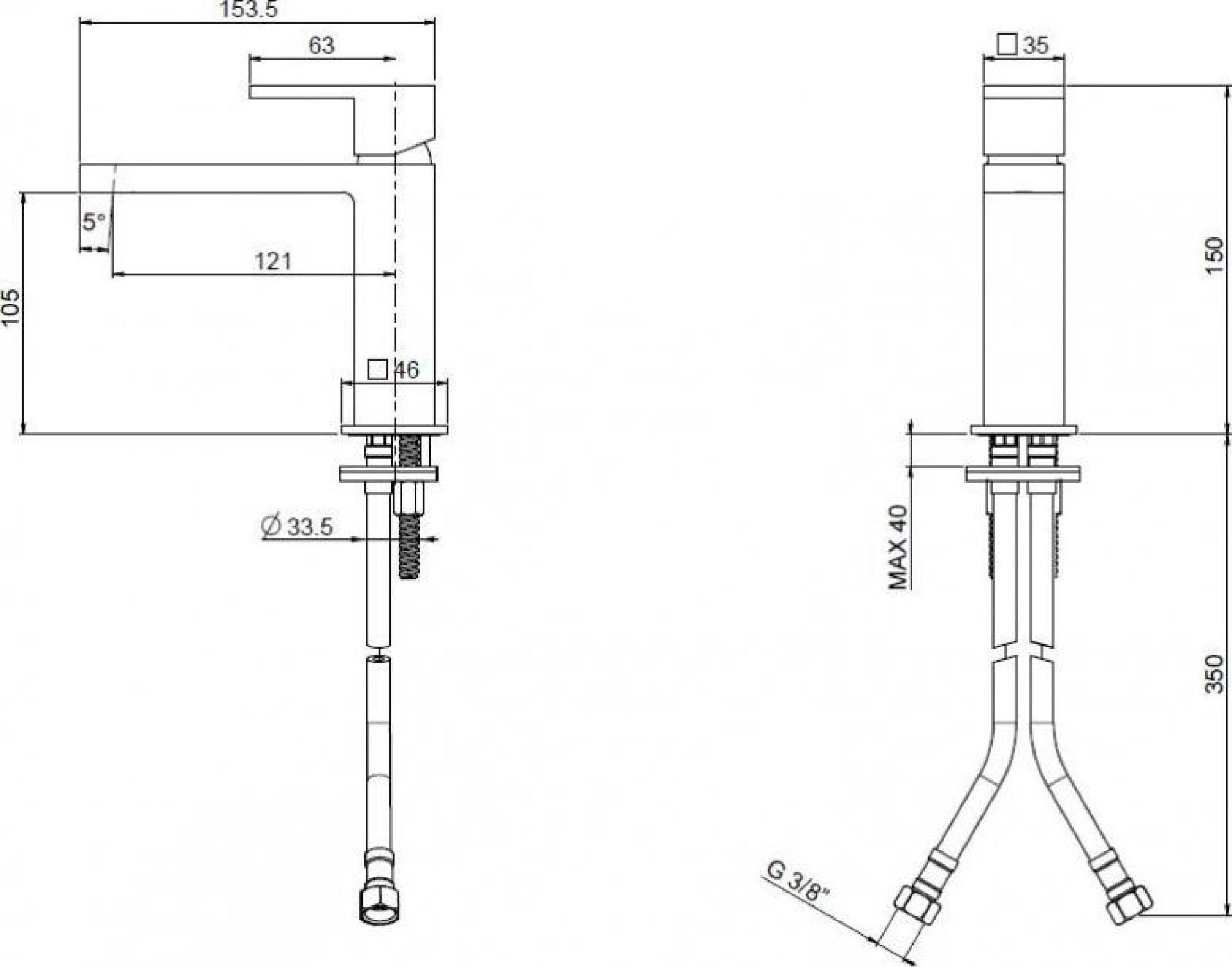 Смеситель для раковины Cezares UNIKA-LSM1-02-W0, бронза