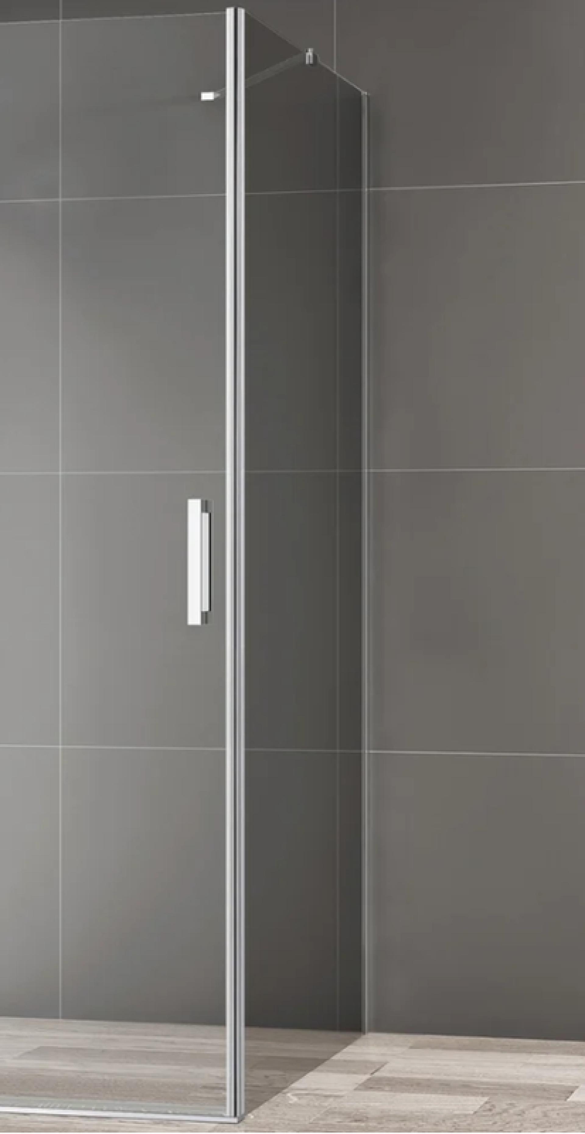 Перегородка душевая Cezares Slider 83.7 SLIDER-90-GL-FIX-C стекло прозрачное