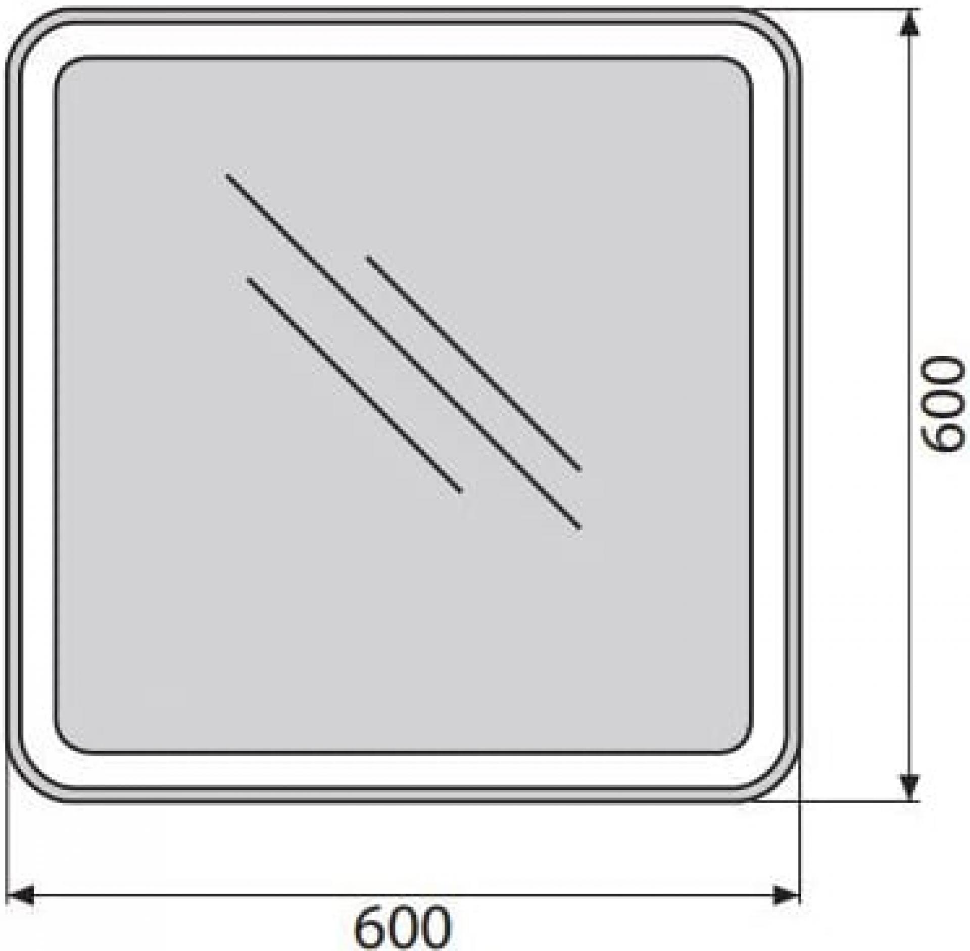 Зеркало BelBagno SPC-MAR-600-600-LED-BTN