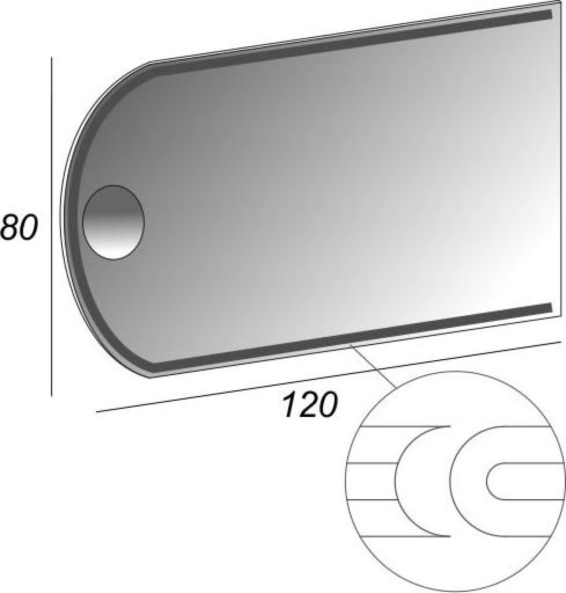 Зеркало Cezares 45030 c LED-подсветкой anti-fog 120х80