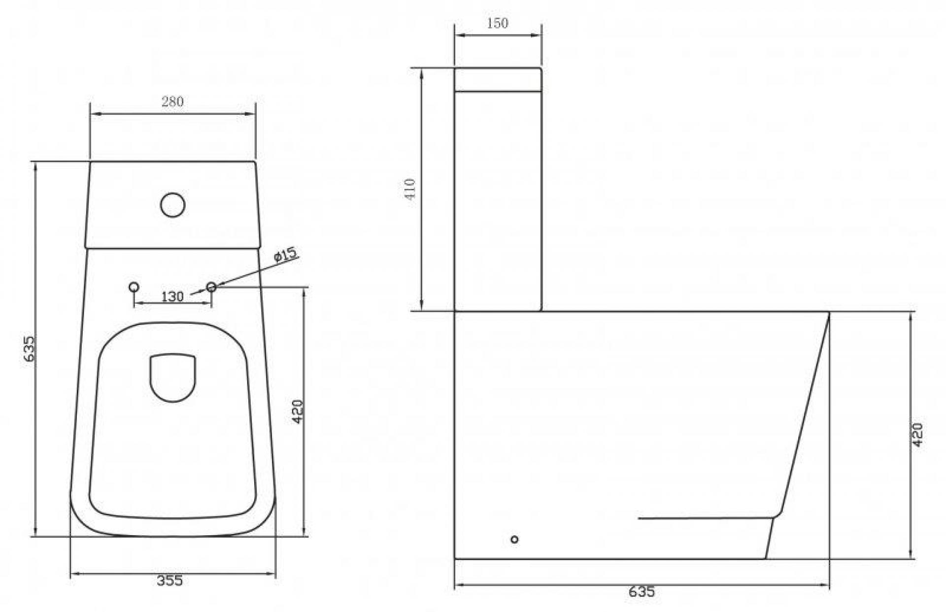 Чаша для унитаза-компакта BelBagno Romina BB121CP