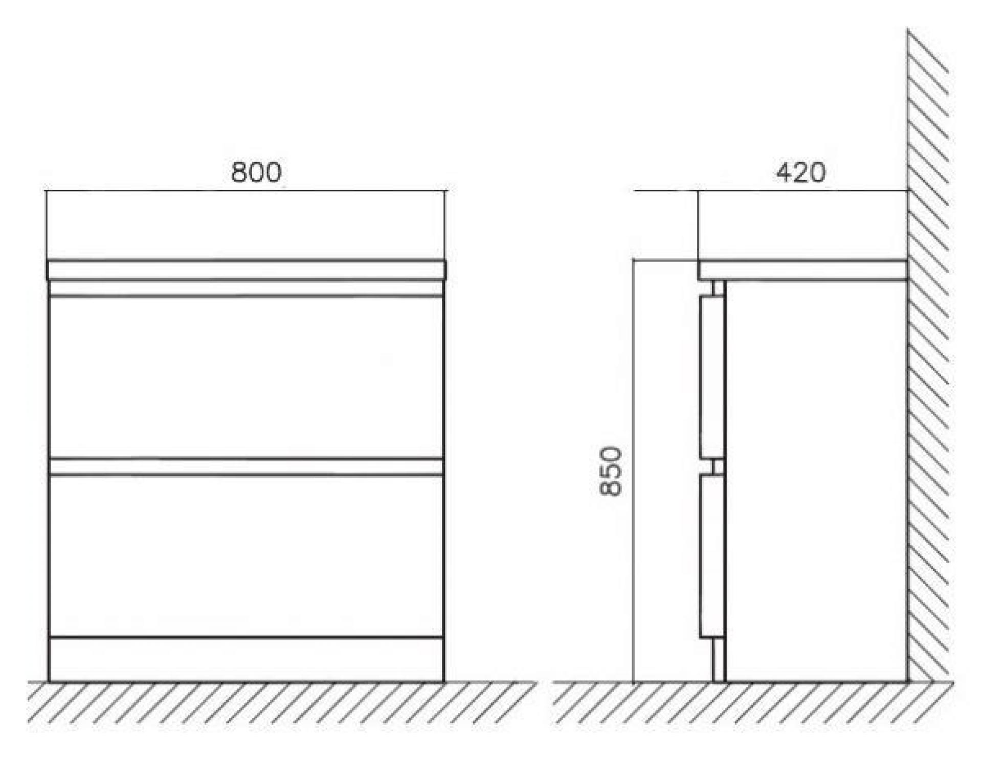 Тумба для комплекта BelBagno Energia BB800FHC/TL tortora lucido