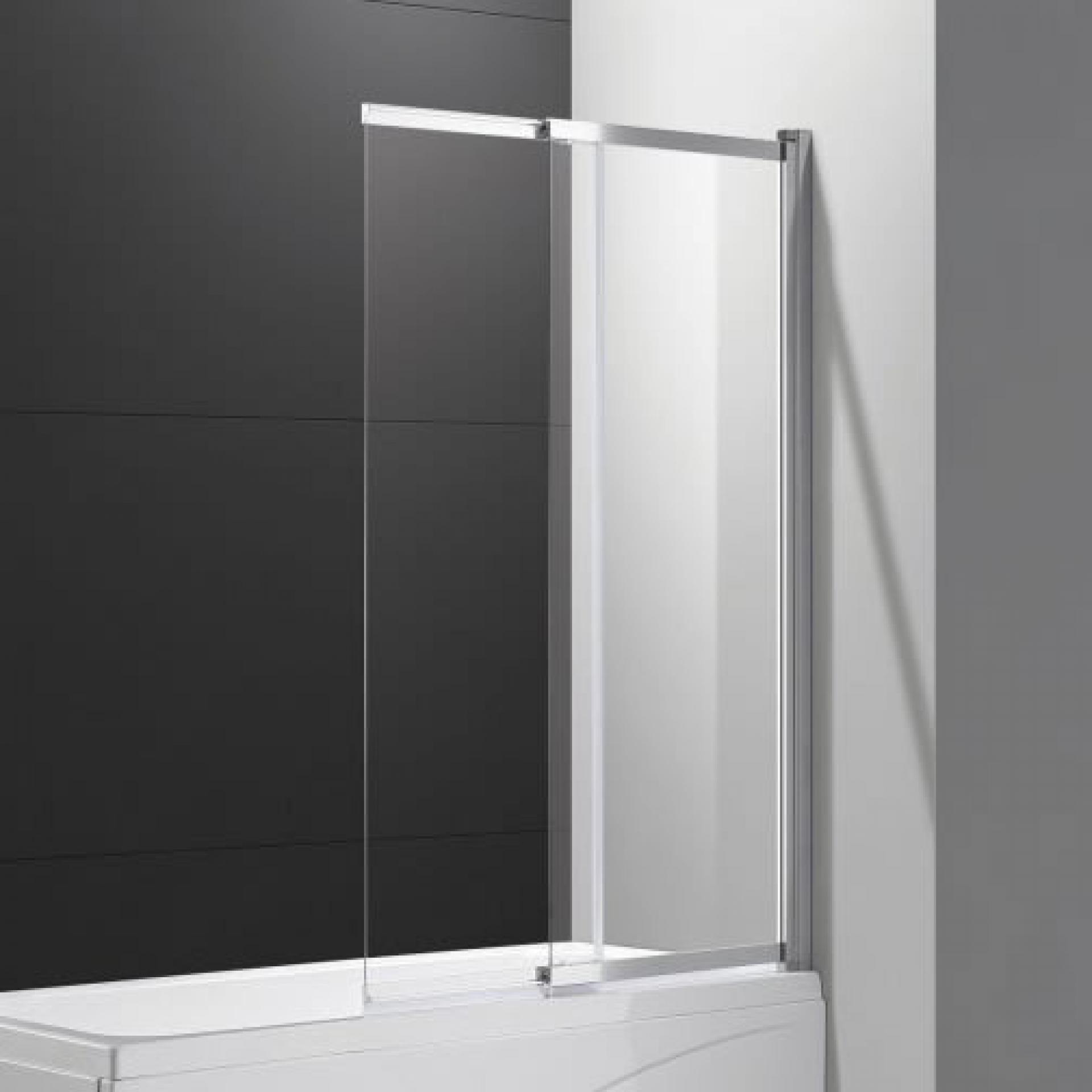 Шторка на ванну Cezares SLIDER-VF-11-100/150-C-Cr стекло прозрачное