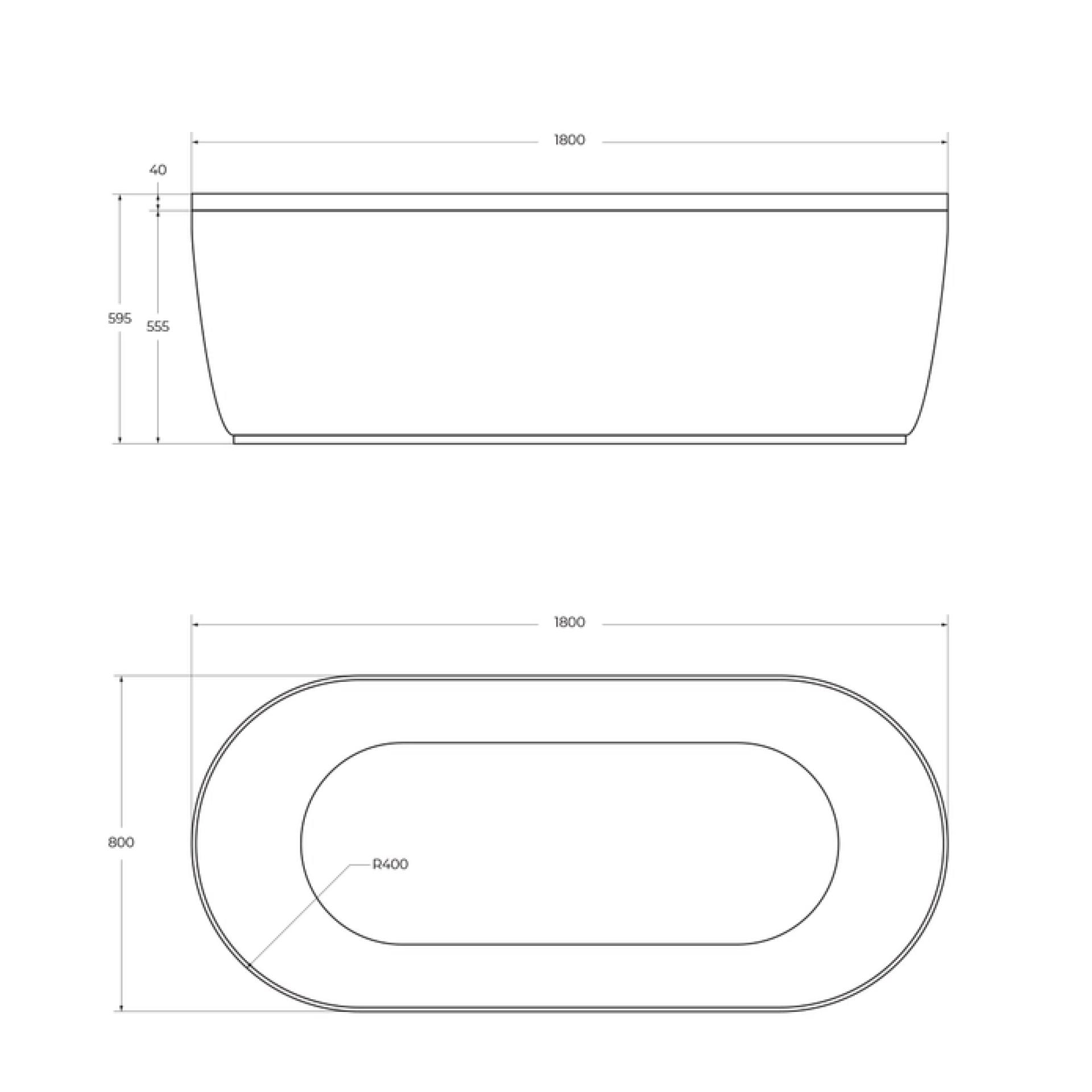 Фронтальная панель для ванны Cezares METAURO-Central-180-SCR-W37, белый