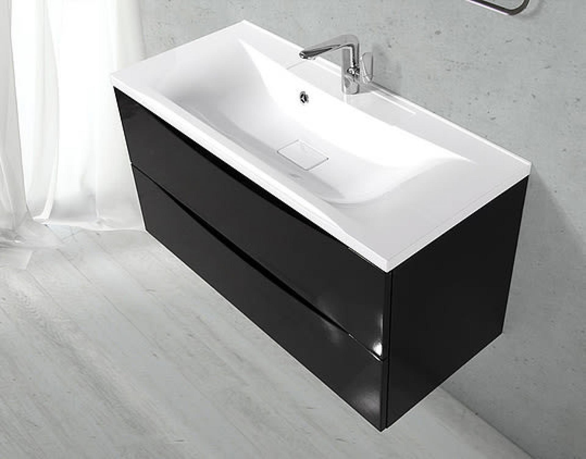 Тумба для комплекта BelBagno MARINO-1200-2C-SO-NL-P nero lucido