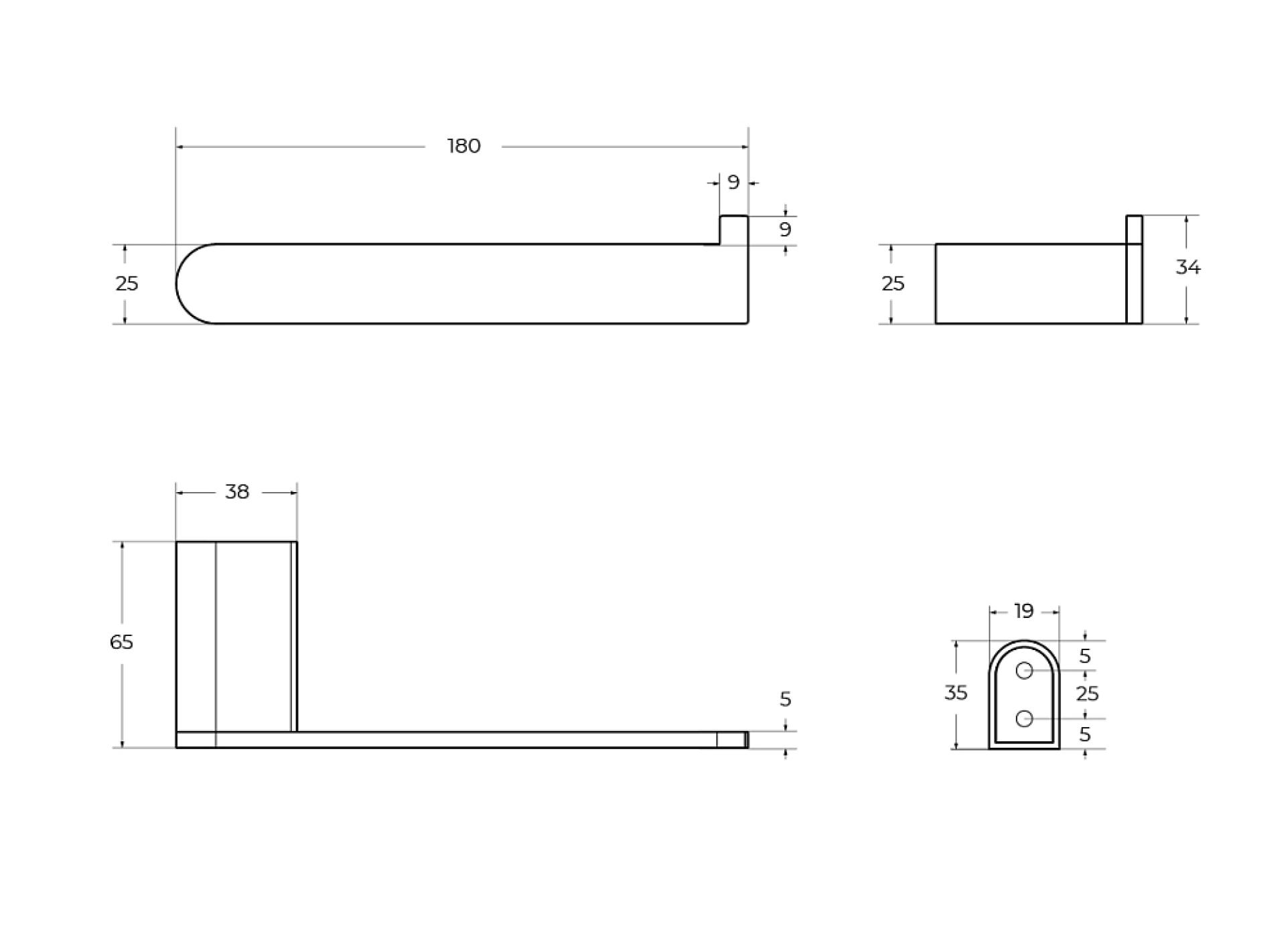 Держатель туалетной бумаги Cezares STYLUS-PH-01, хром