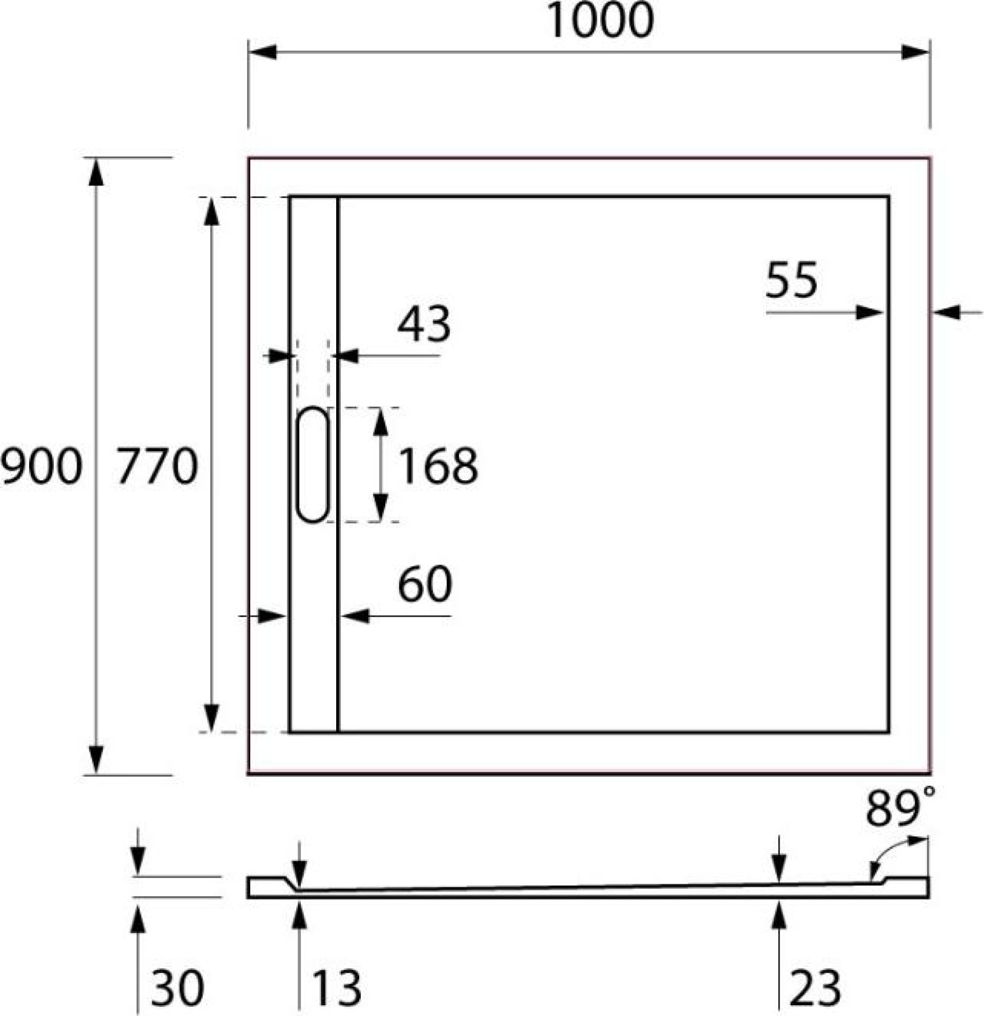 Экран для поддона Cezares TRAY-AS-AH-100/90-100-SCR