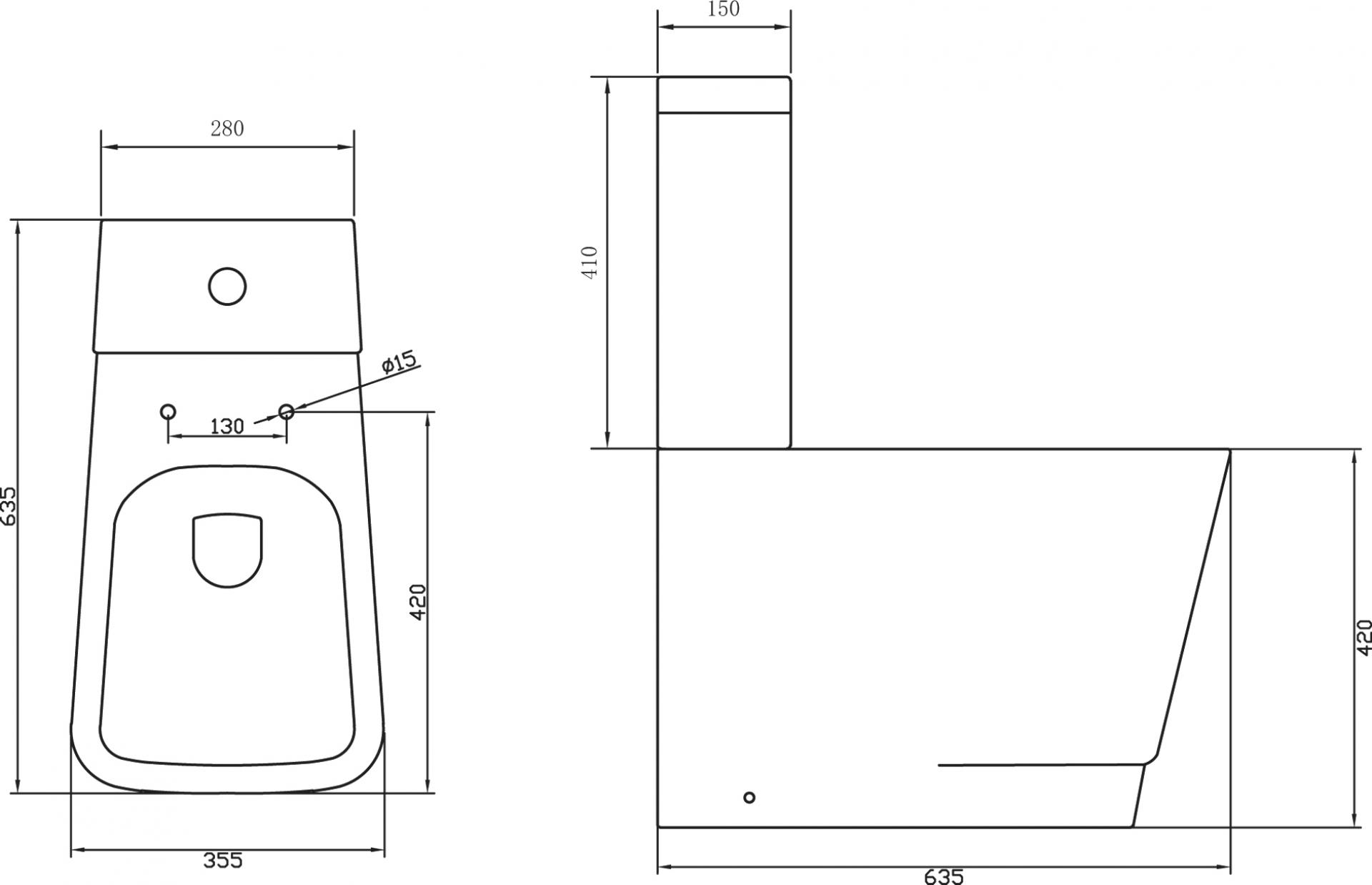 Унитаз-компакт BelBagno Romina BB121CP с бачком BB121T