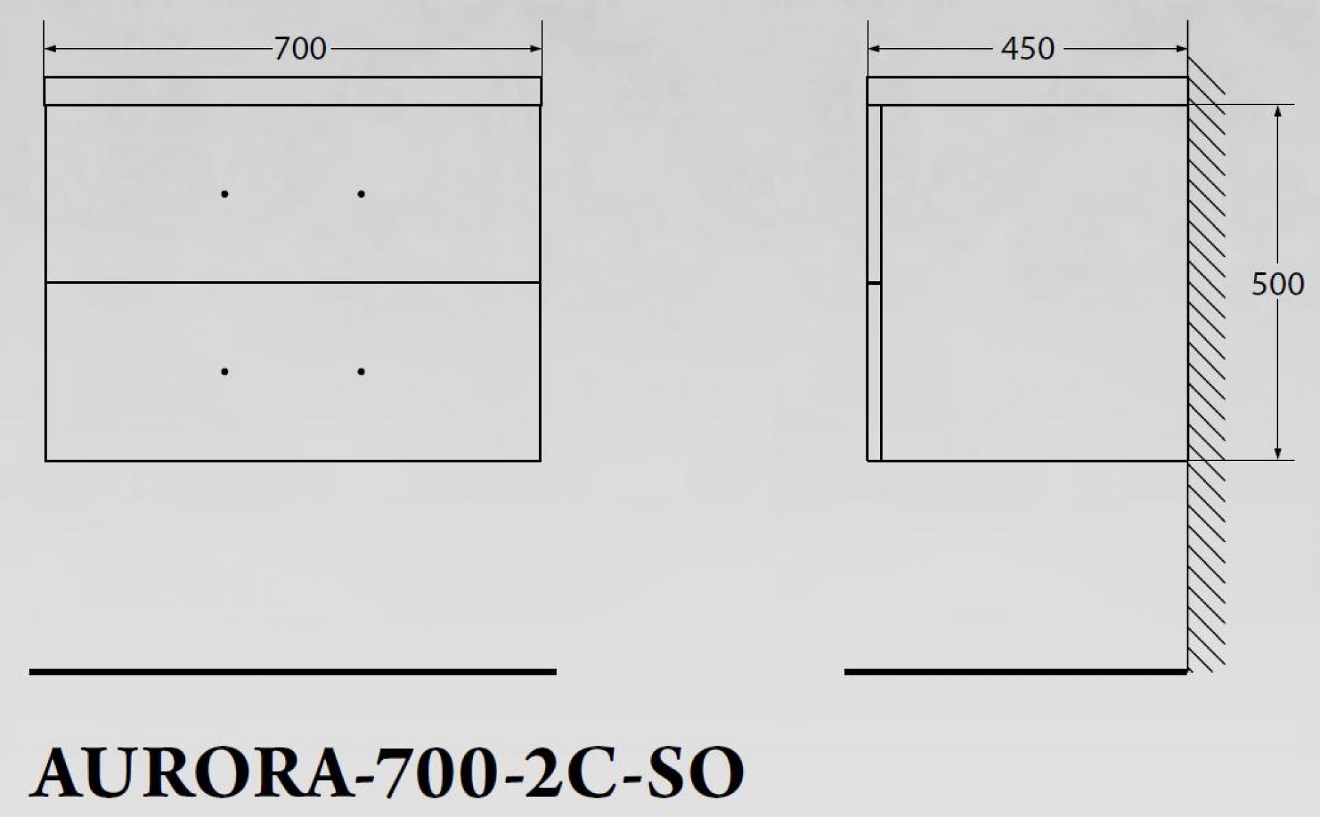 Тумба для комплекта Belbagno Aurora-700-2C-SO-CP