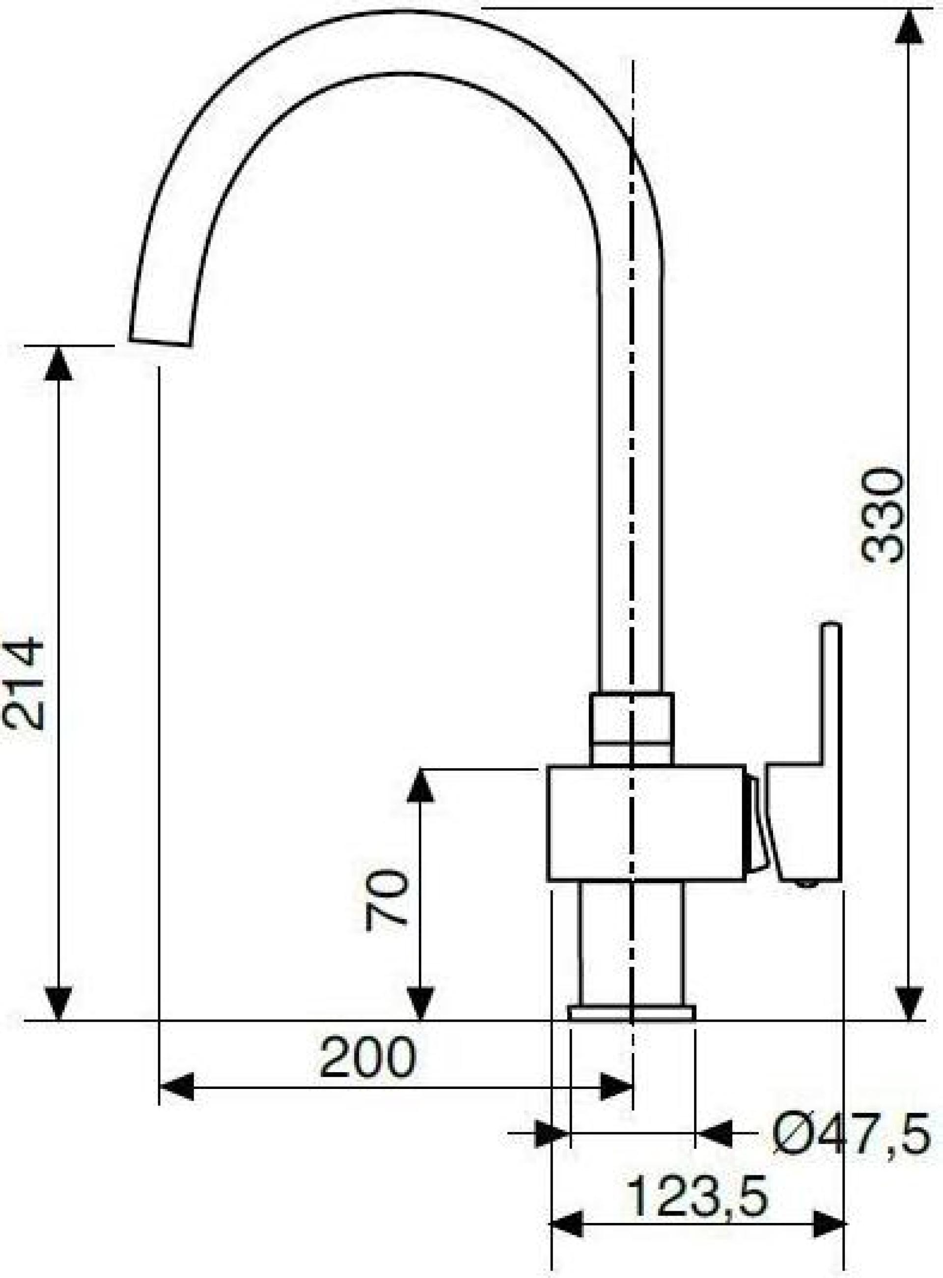 Смеситель для раковины Cezares UNIKA-LSM1-A-NOP-W0, черный матовый