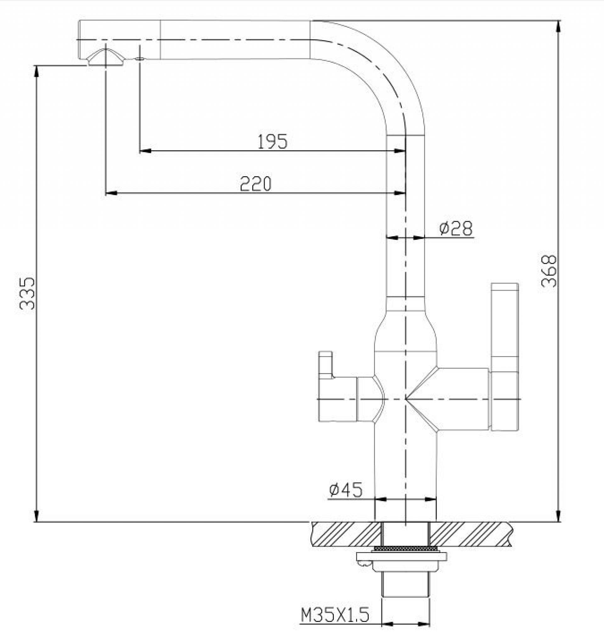 Смеситель для кухни BelBagno BB-LAM57-IN, нержавеющая сталь