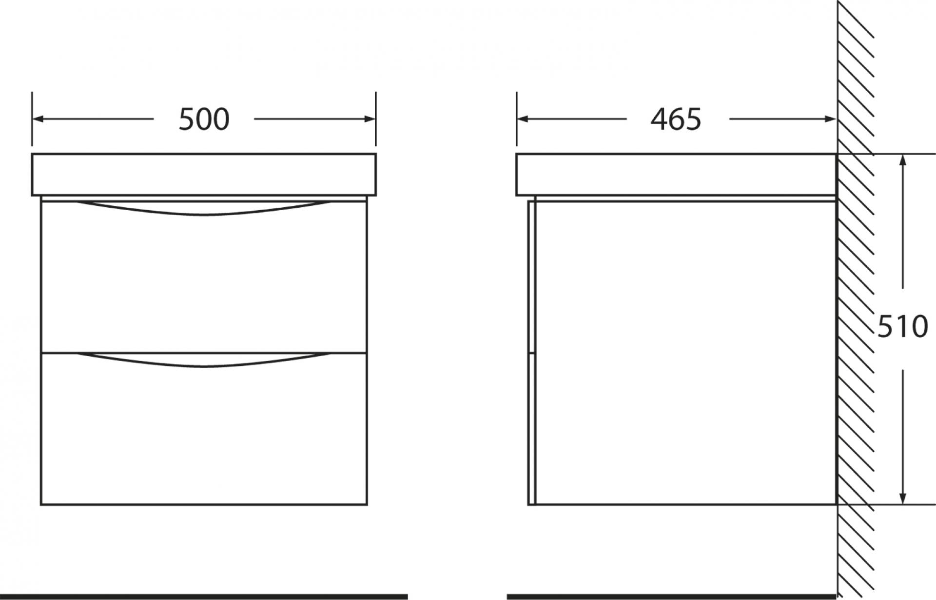 Тумба с раковиной BelBagno Fly 50 rovere moro