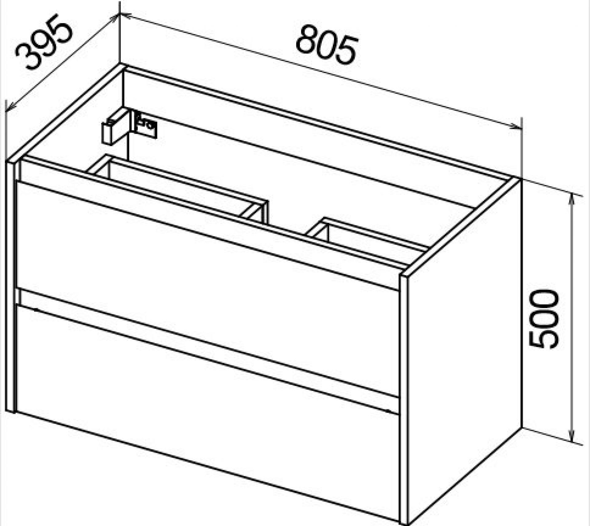 Тумба для комплекта BelBagno KRAFT 39-800/390-2C-SO-BO bianco opaco