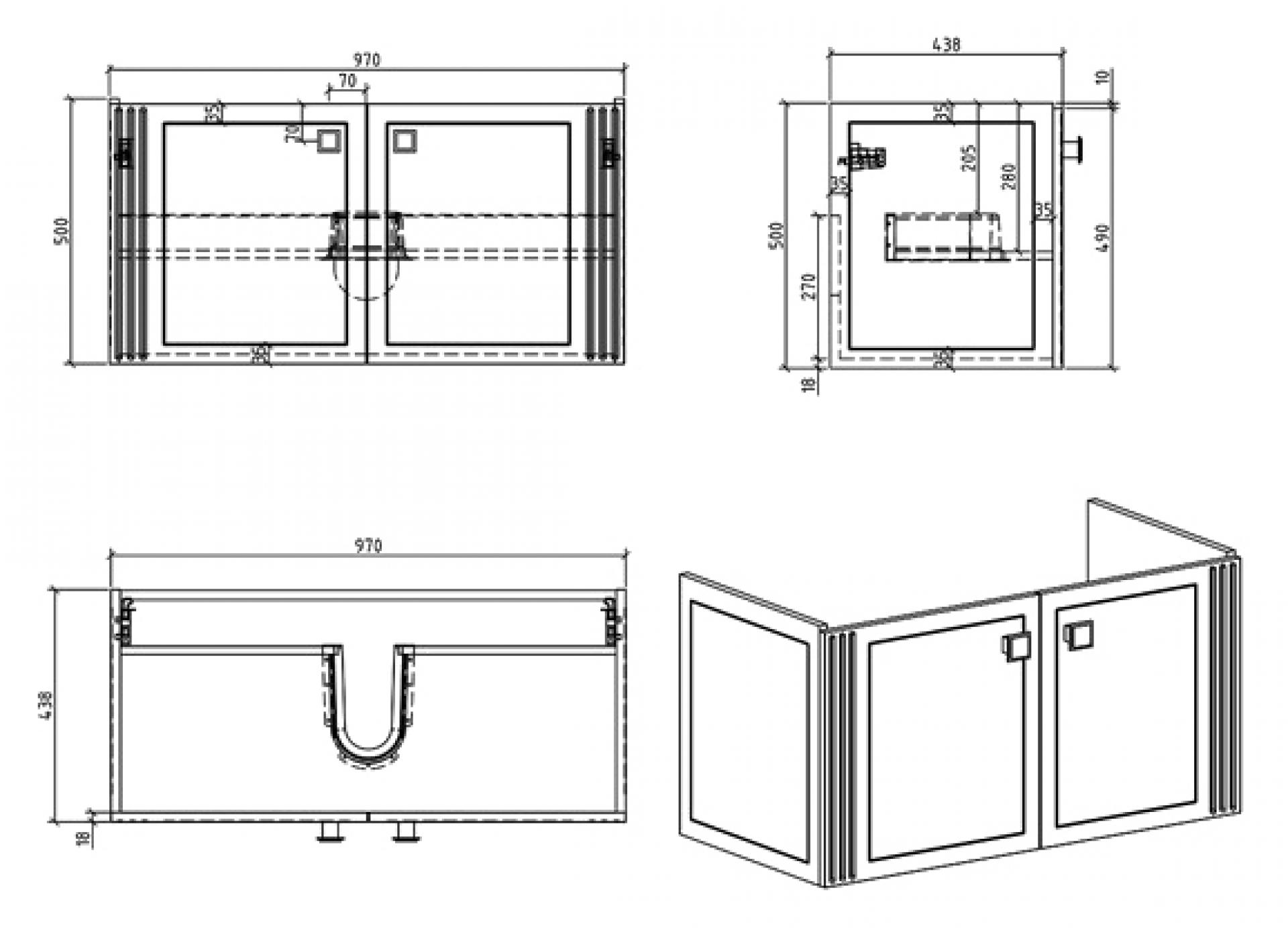 Тумба для комплекта BelBagno Atria 100 bianco lucido