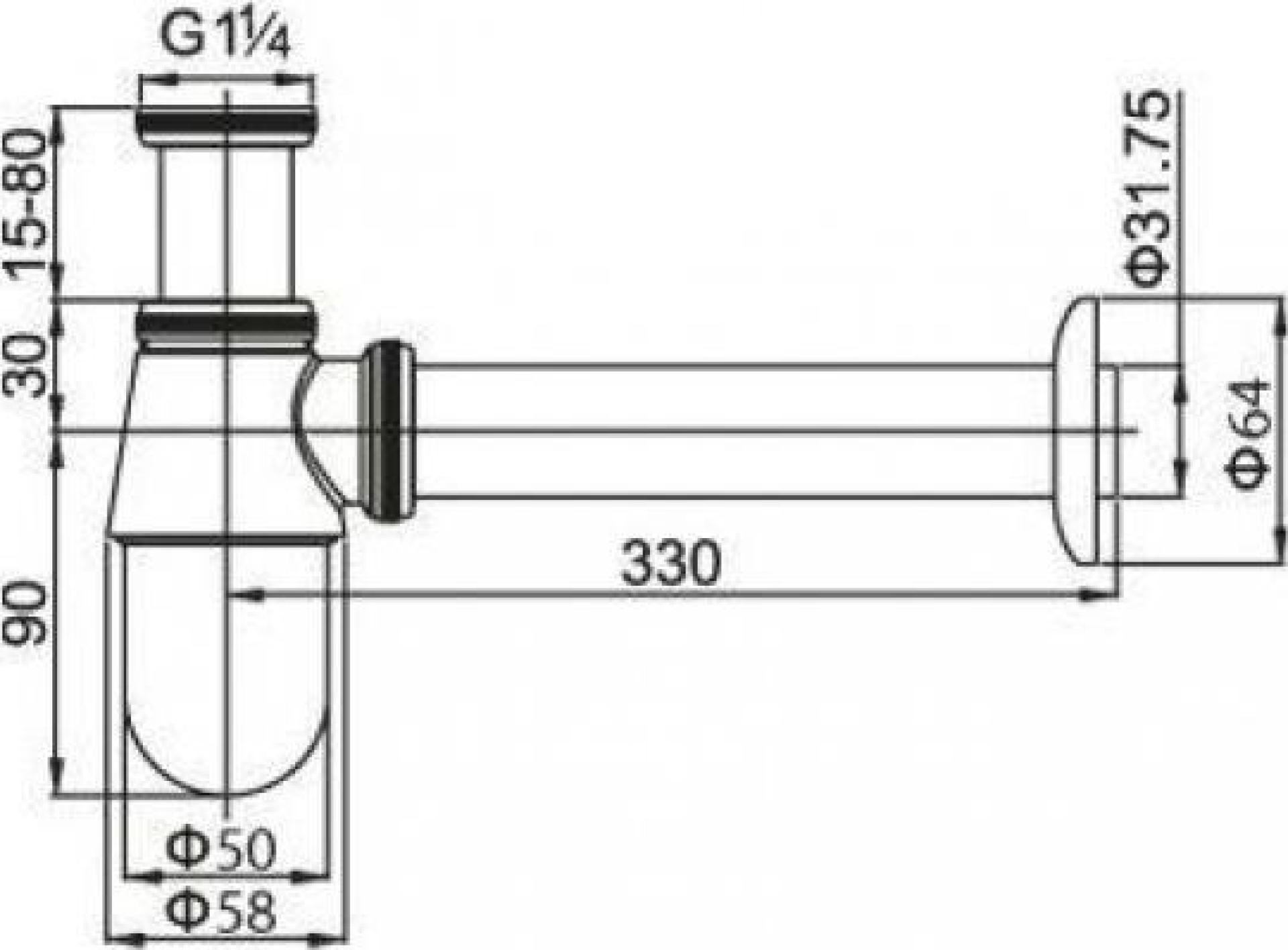 Сифон для раковины Cezares CZR-SB2-03, золото