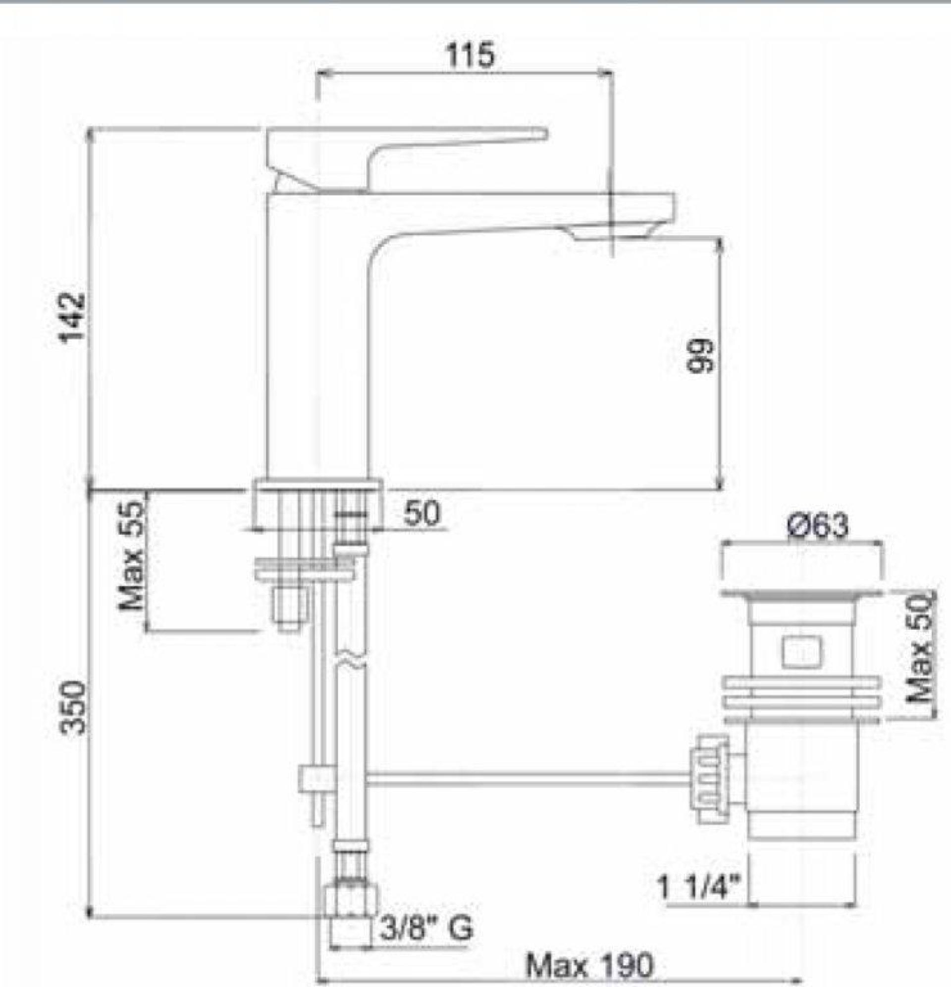 Смеситель для раковины Cezares JUMP-LSM1-BIO, белый