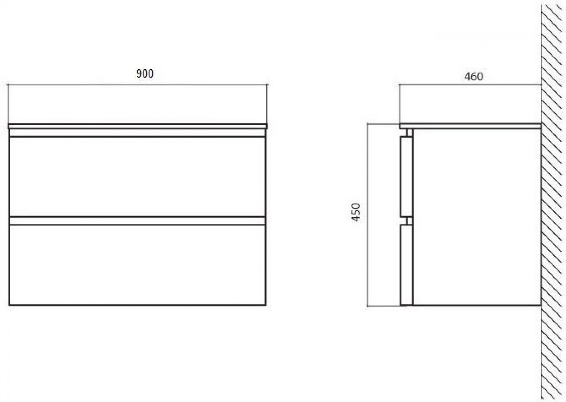 Тумба для комплекта BelBagno Energia BB900FCC-BB1490L/TL tortora lucido